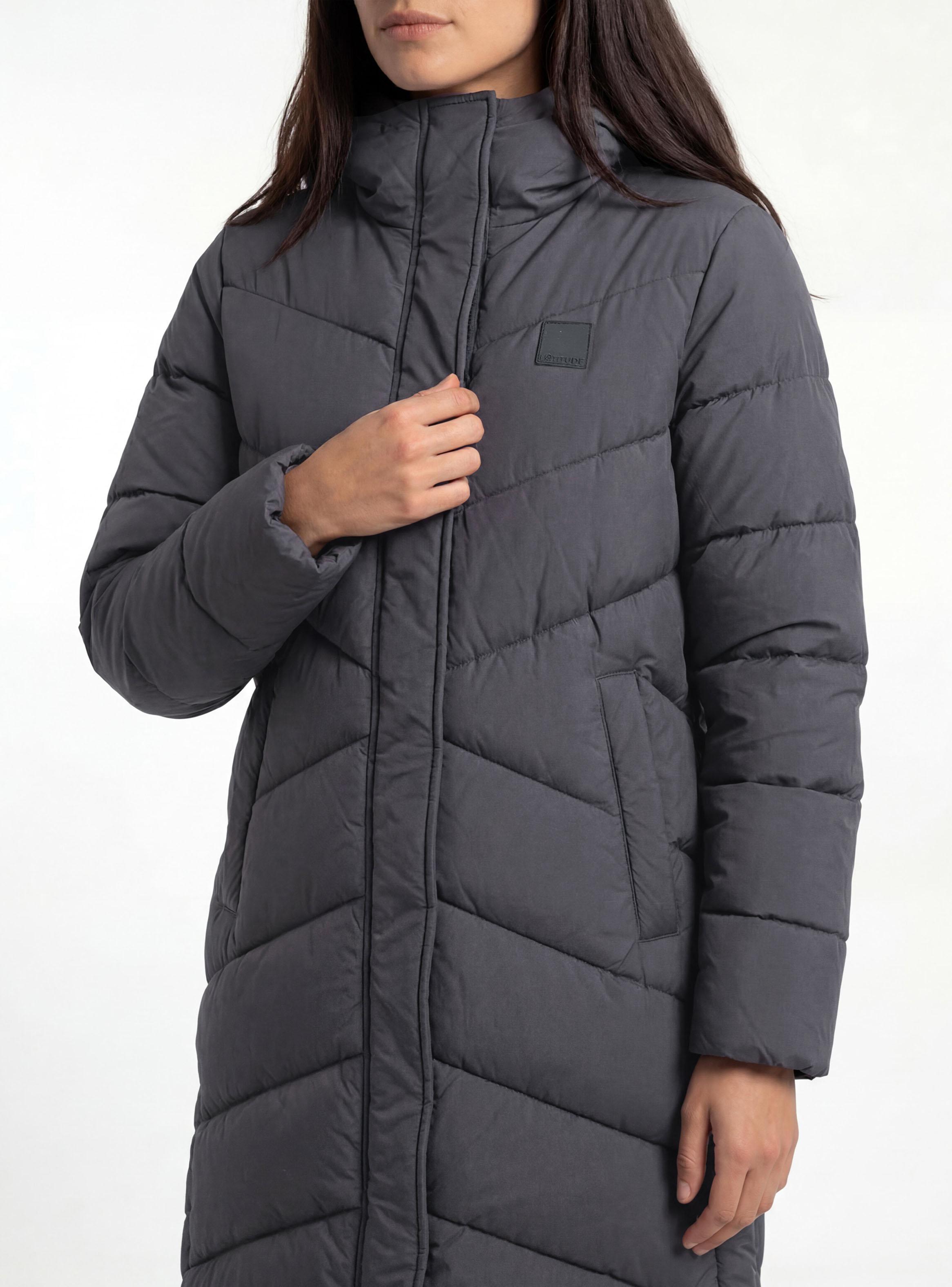 Parka Larga Acolchado Diagonal-3