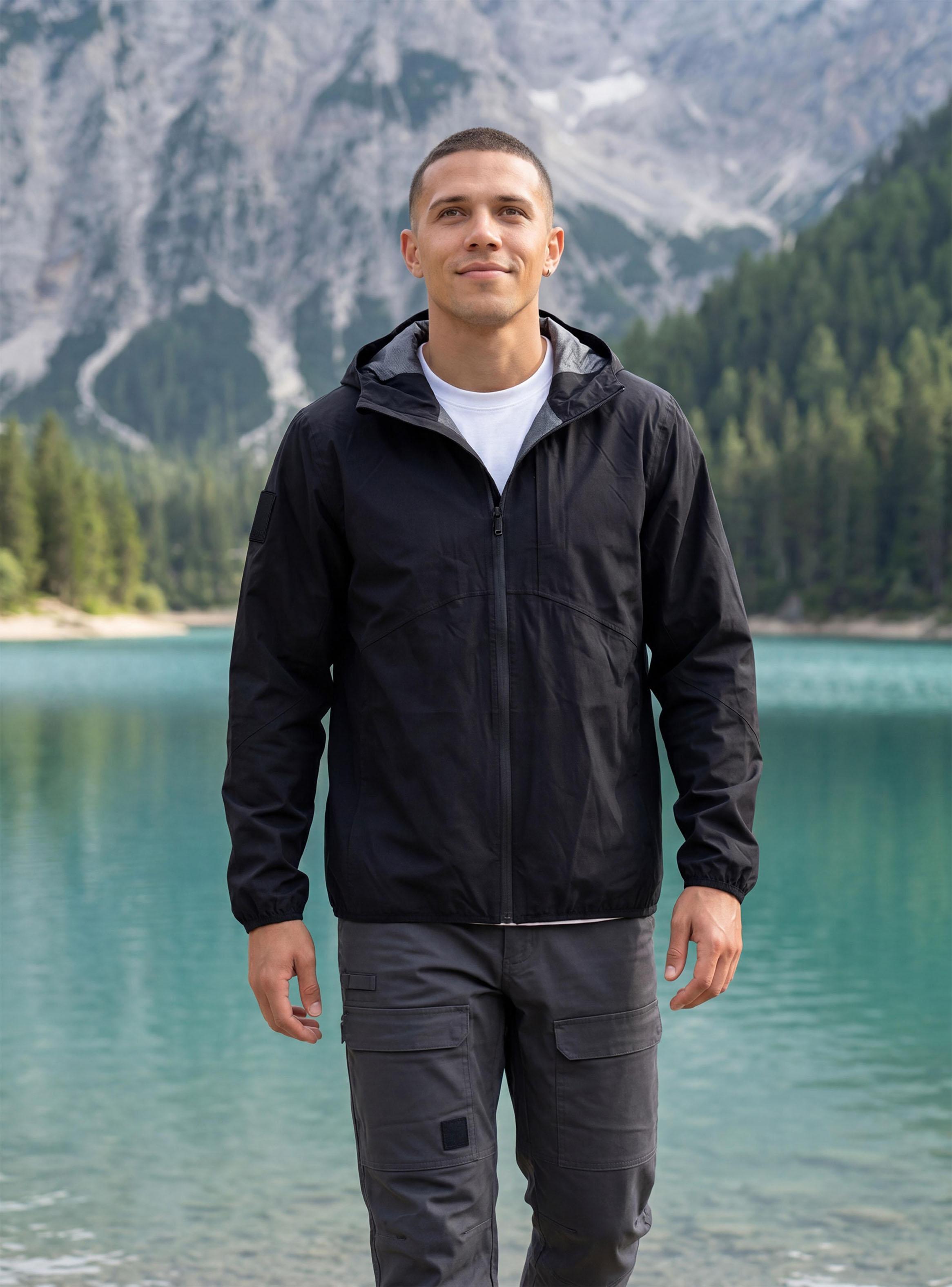 Chaqueta Corte Cintura Hardshell Impermeable-3