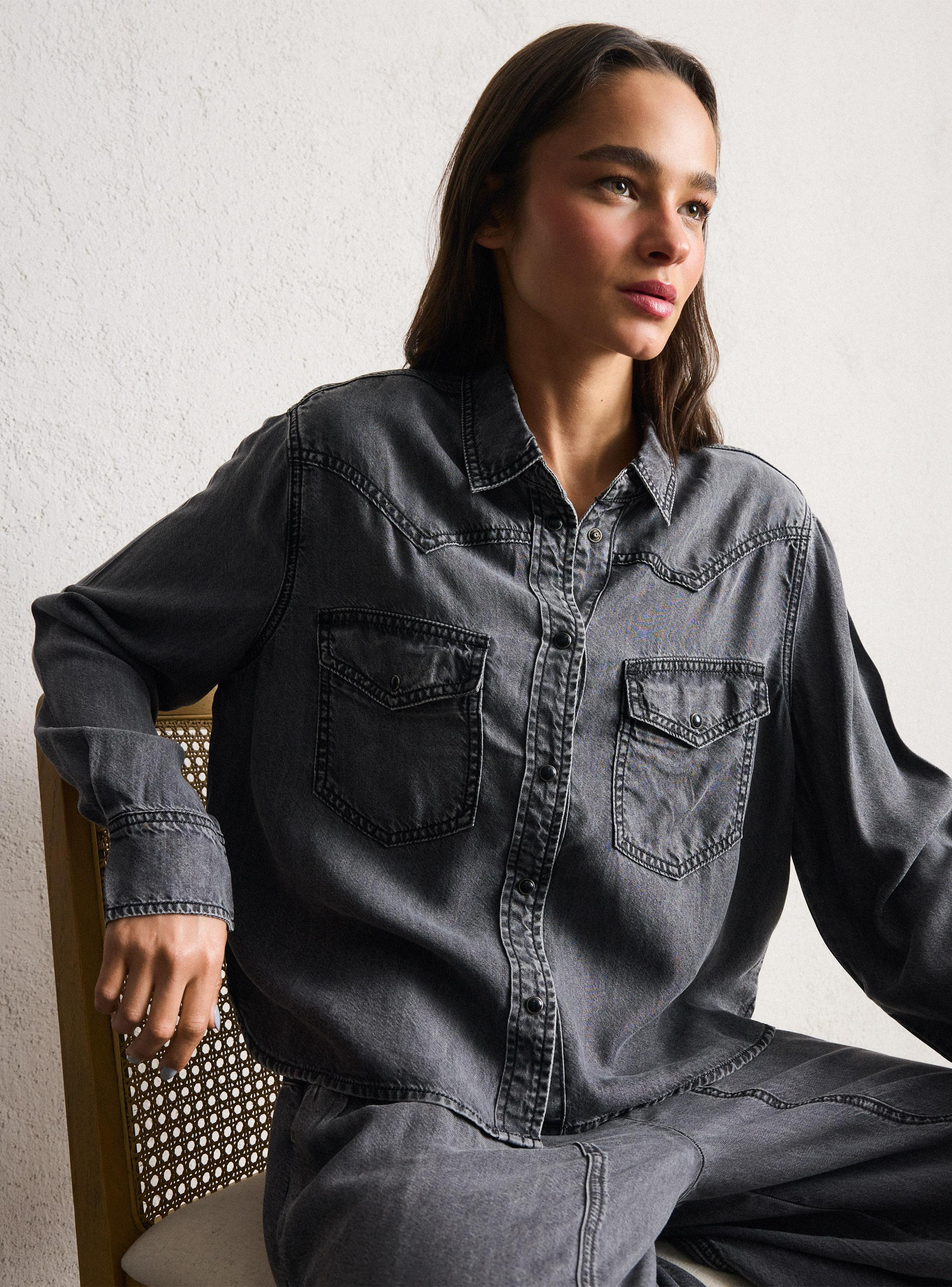 Blusa Camisera de Lyocell-2