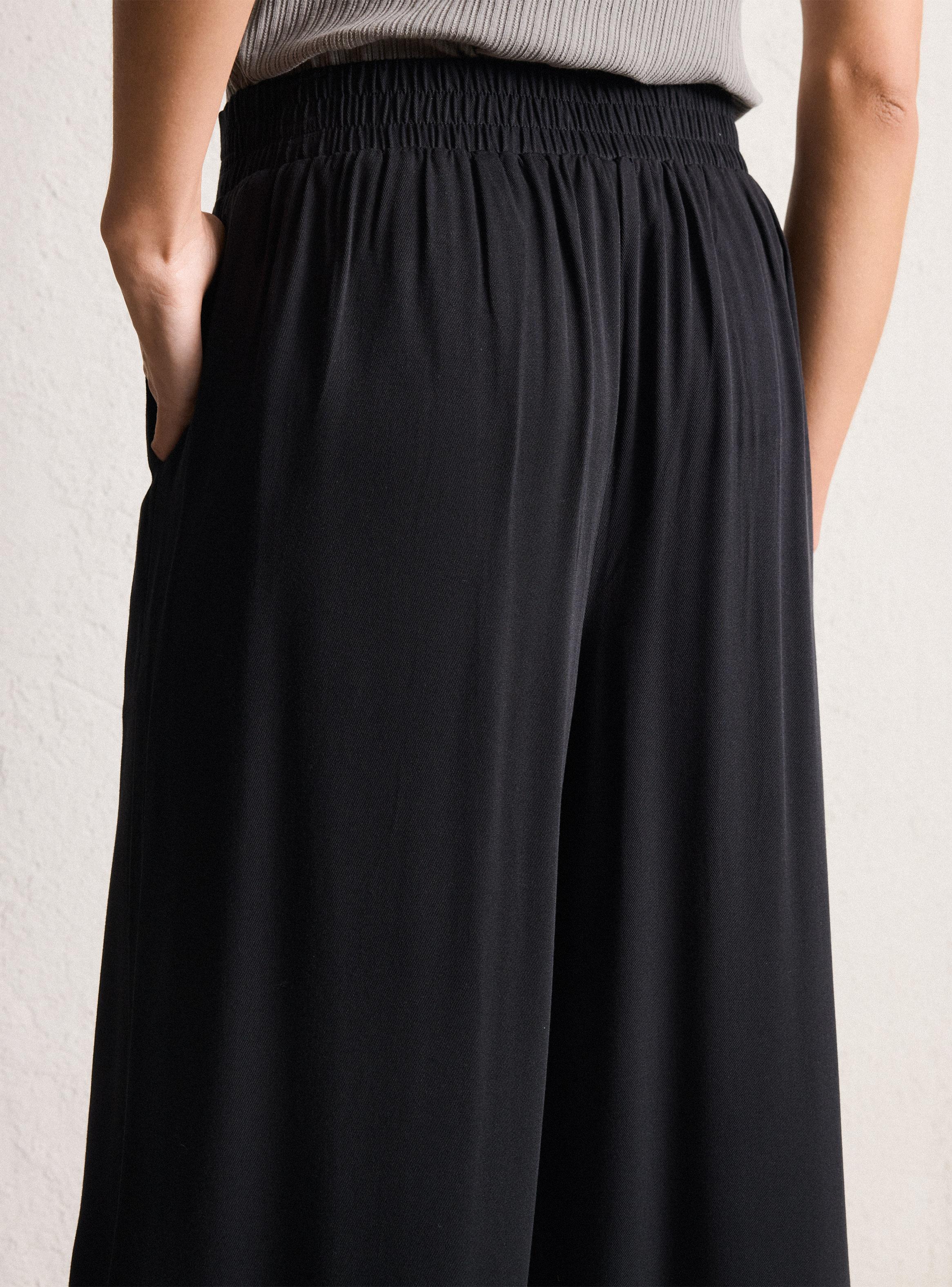 Pantalón Sastrero Fluido con Elástico en Cintura-3