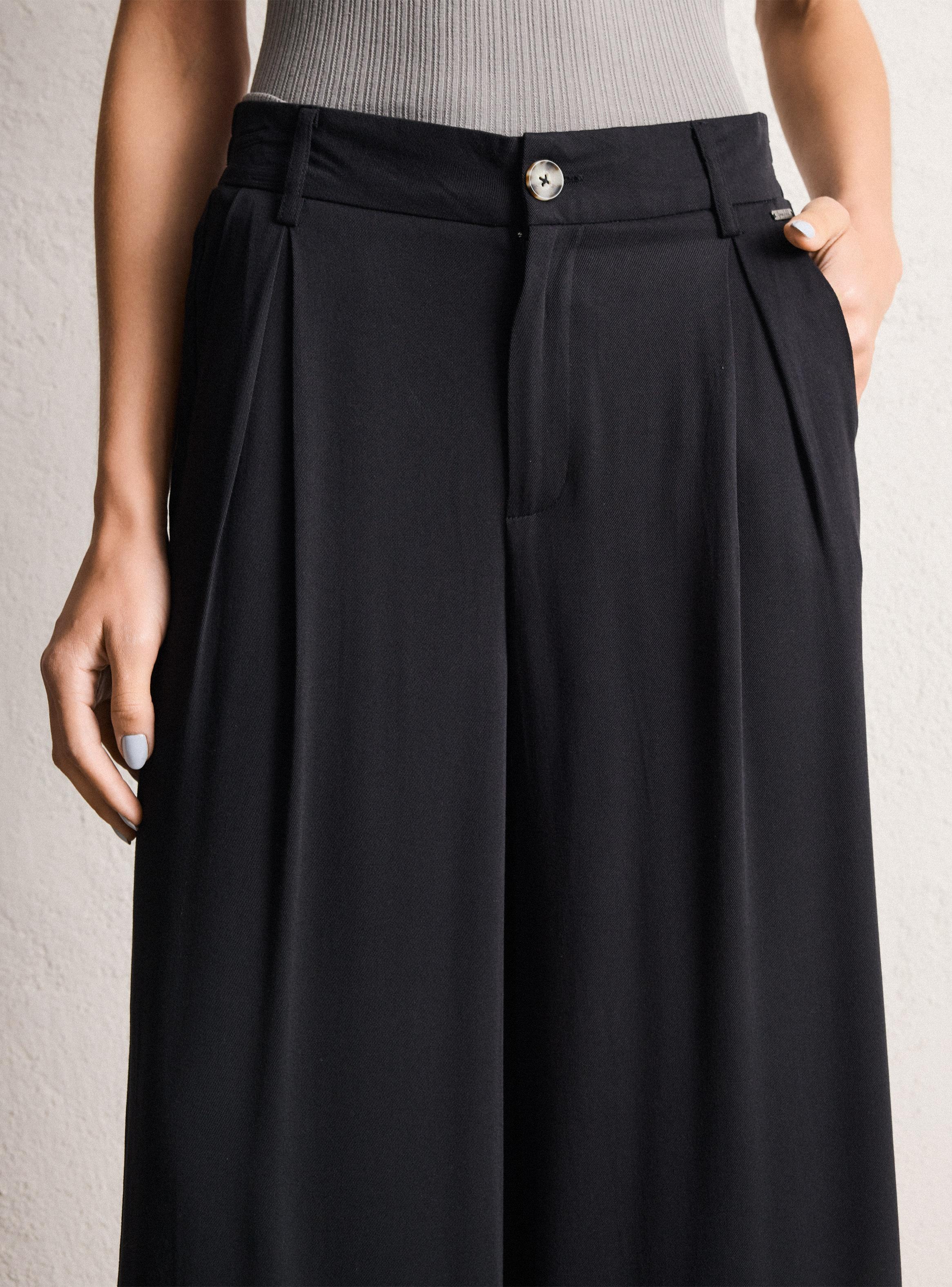 Pantalón Sastrero Fluido con Elástico en Cintura-2