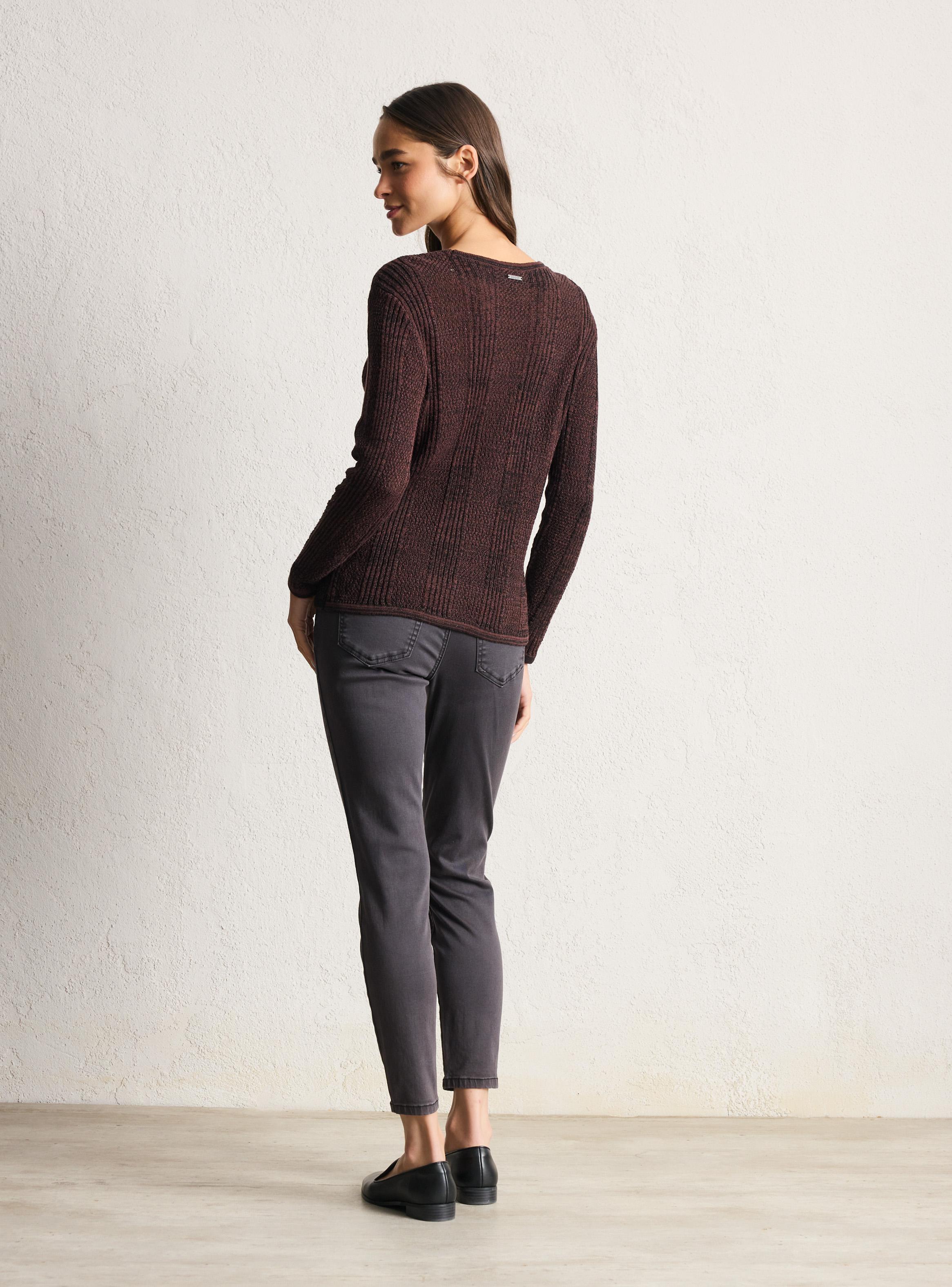 Sweater Tejido Acanalado con Lurex-5