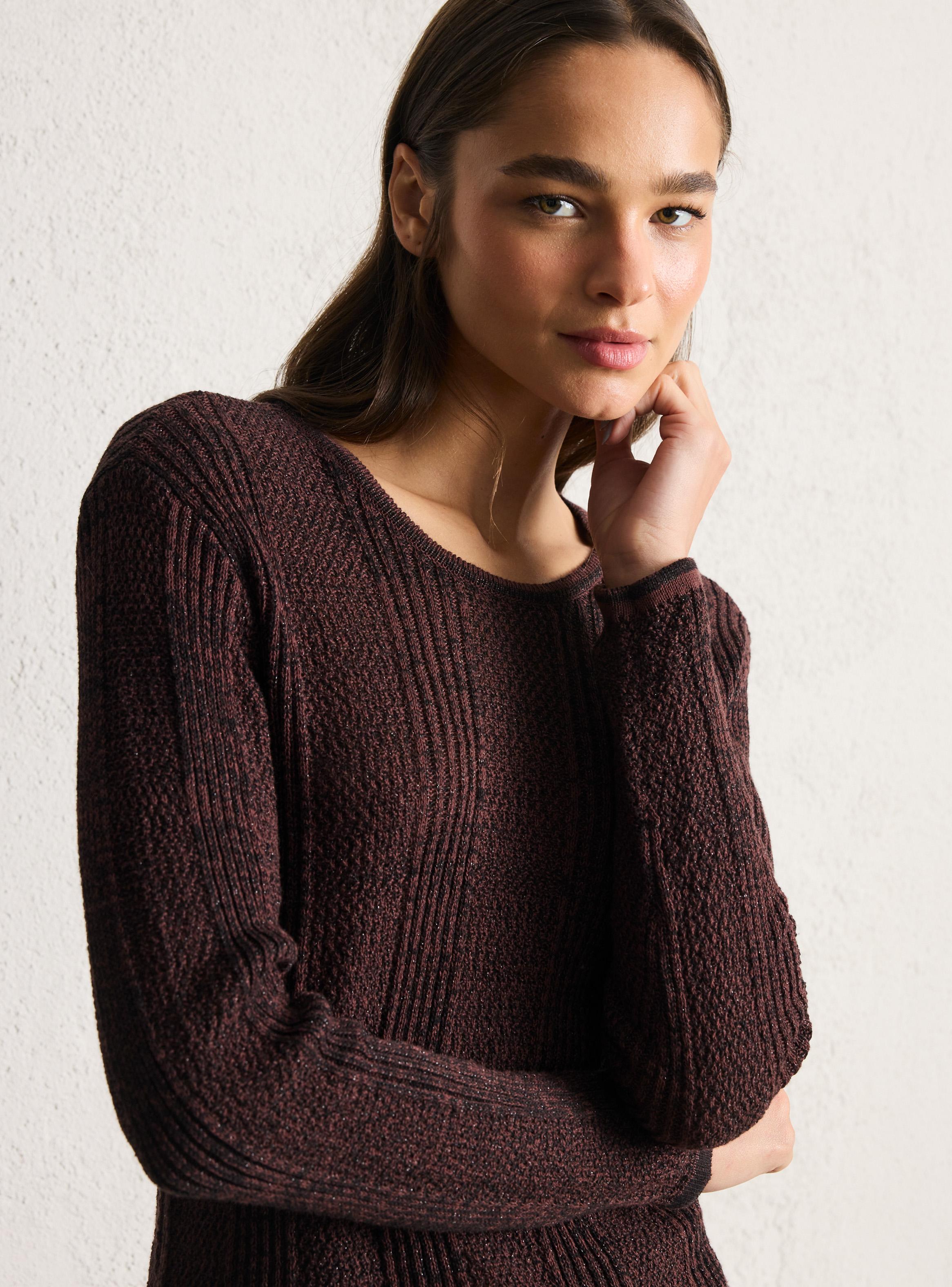 Sweater Tejido Acanalado con Lurex-2