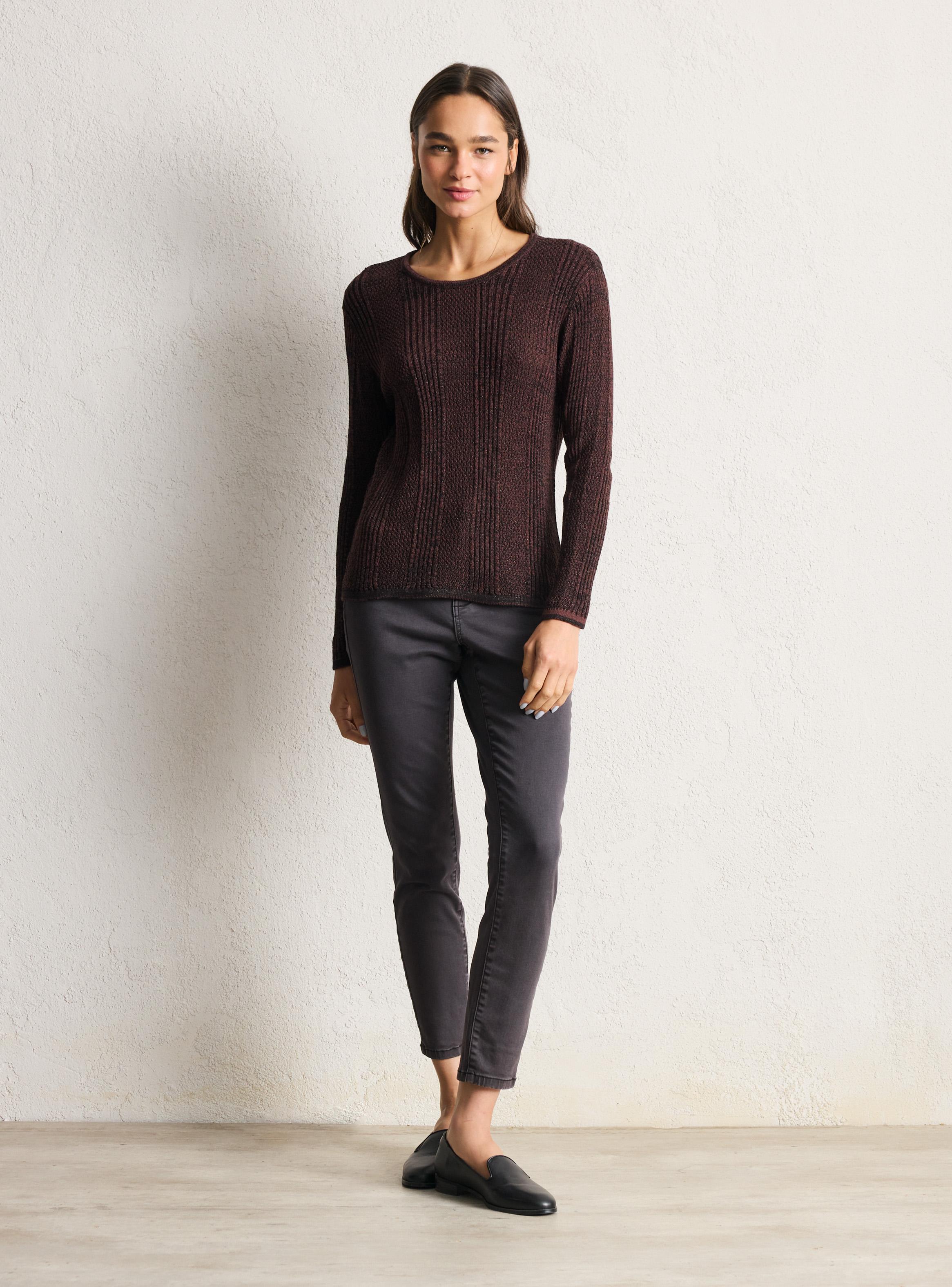 Sweater Tejido Acanalado con Lurex-4