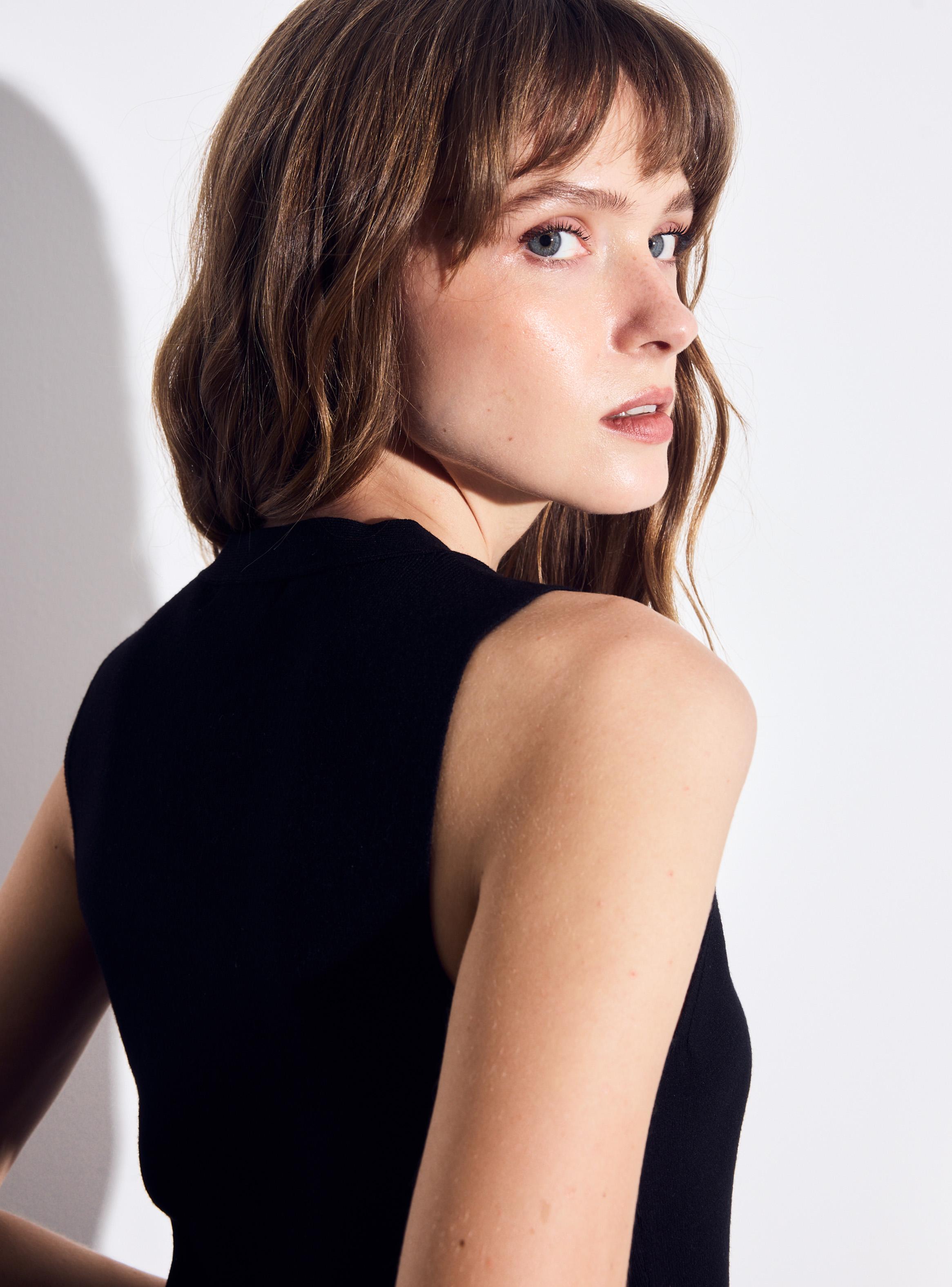 Chaleco Vest Tejido Cuello V-3