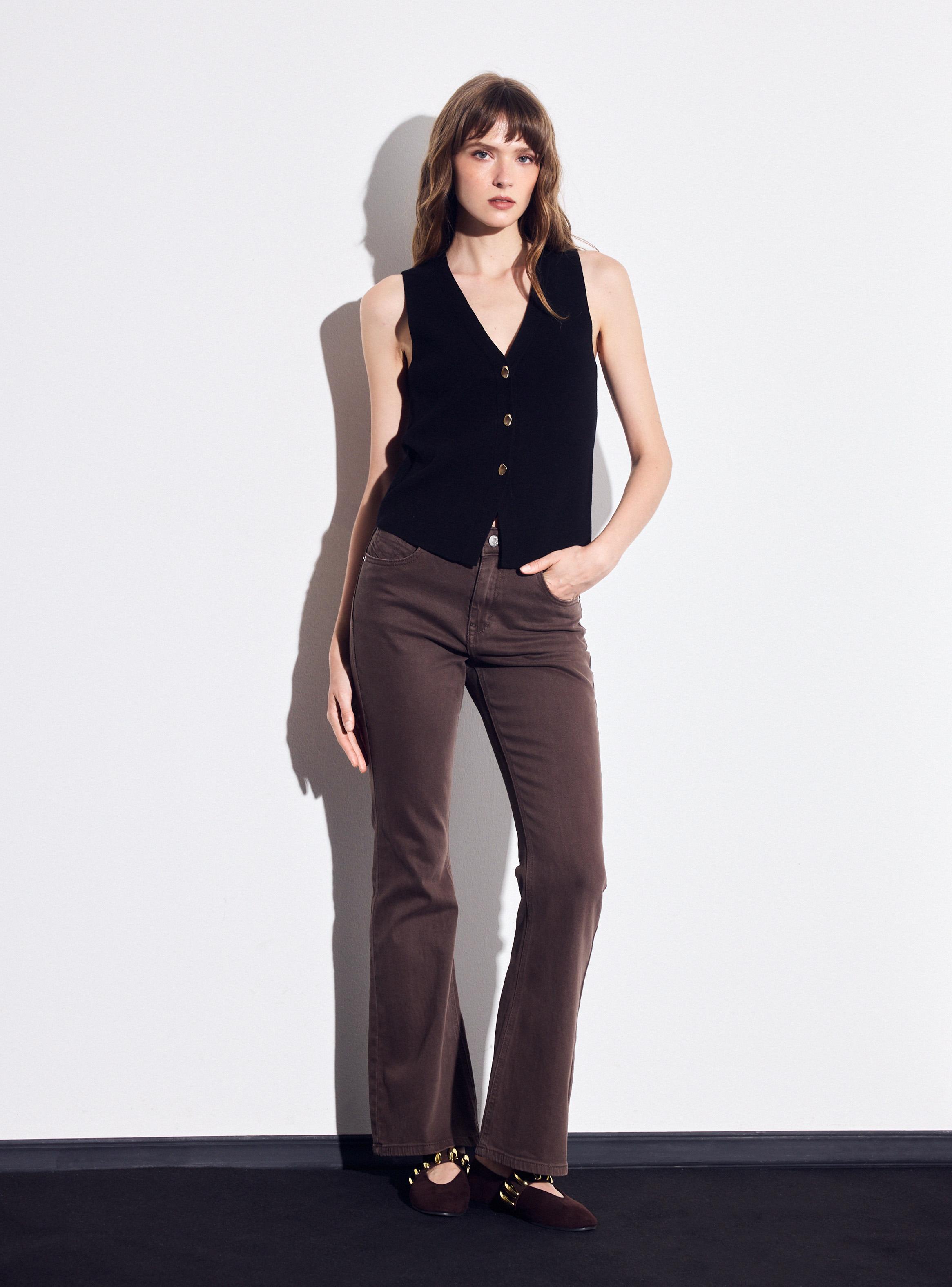 Chaleco Vest Tejido Cuello V-4