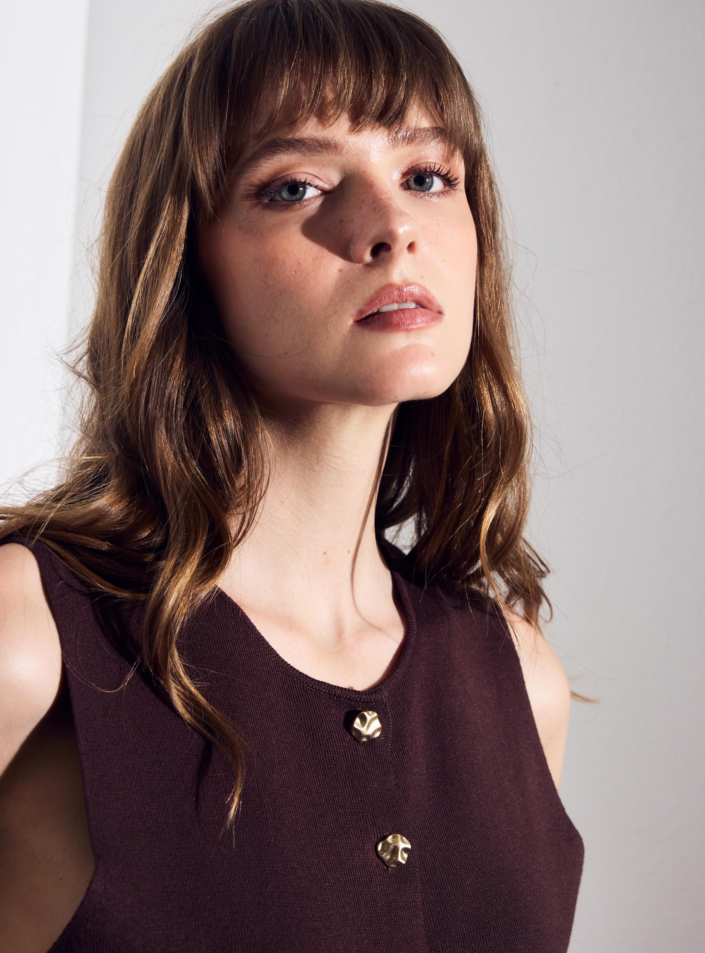 Chaleco Vest Tejido Cuello Redondo-2