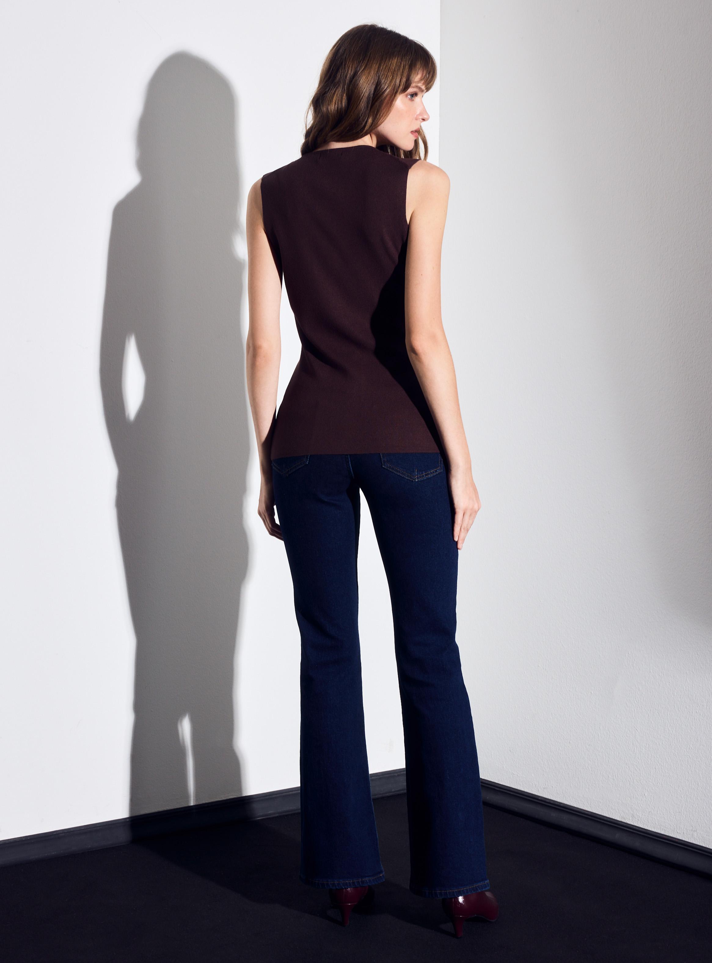 Chaleco Vest Tejido Cuello Redondo-5