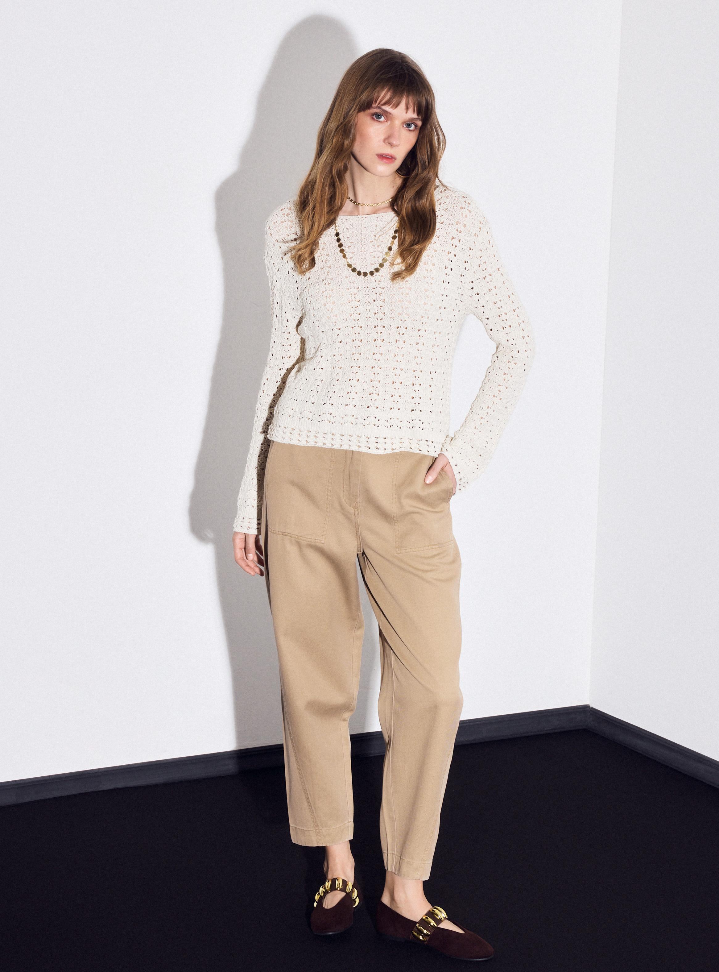 Sweater Tejido Calado Manga Larga-4