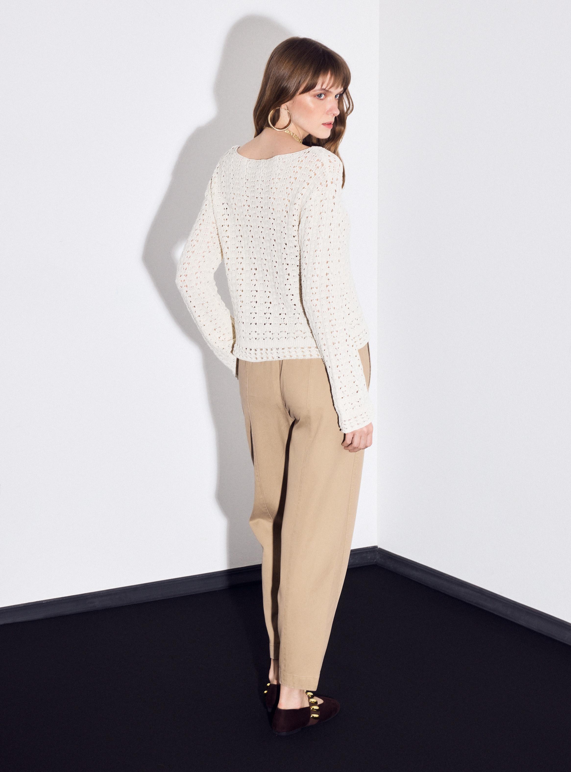 Sweater Tejido Calado Manga Larga-5