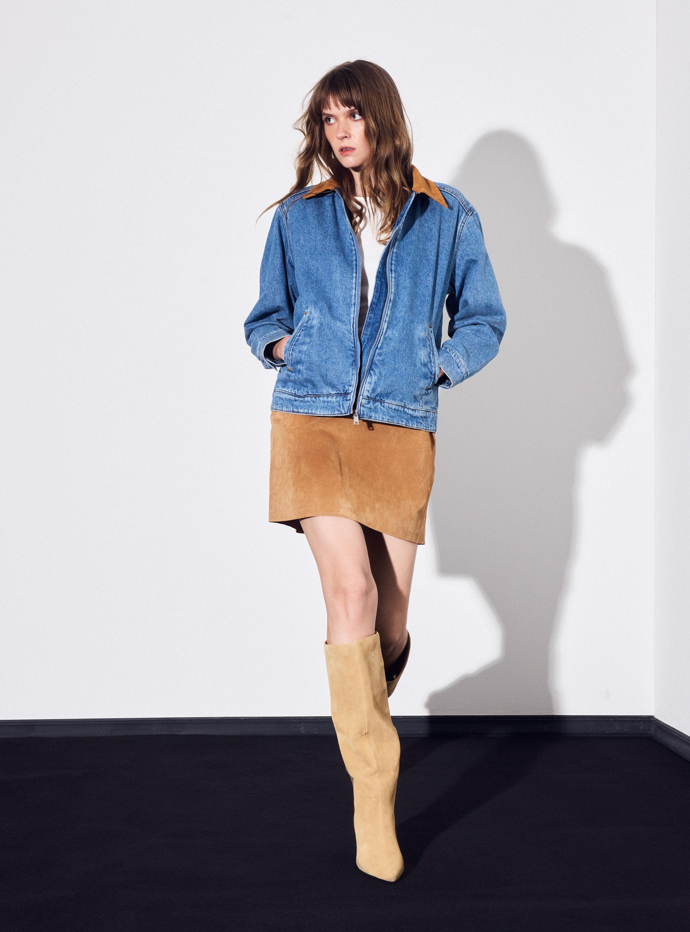 Chaqueta Cierre Delantero y Cuello de Cotele-4