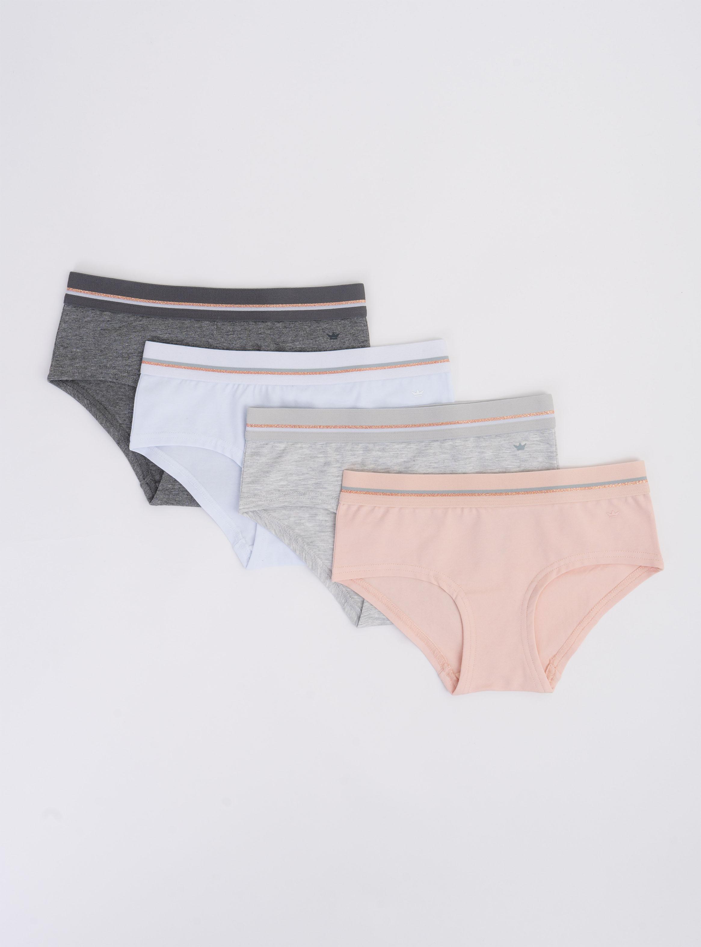 Pack 4 Pantaleta Sport Detalle Brillo Algodón-0
