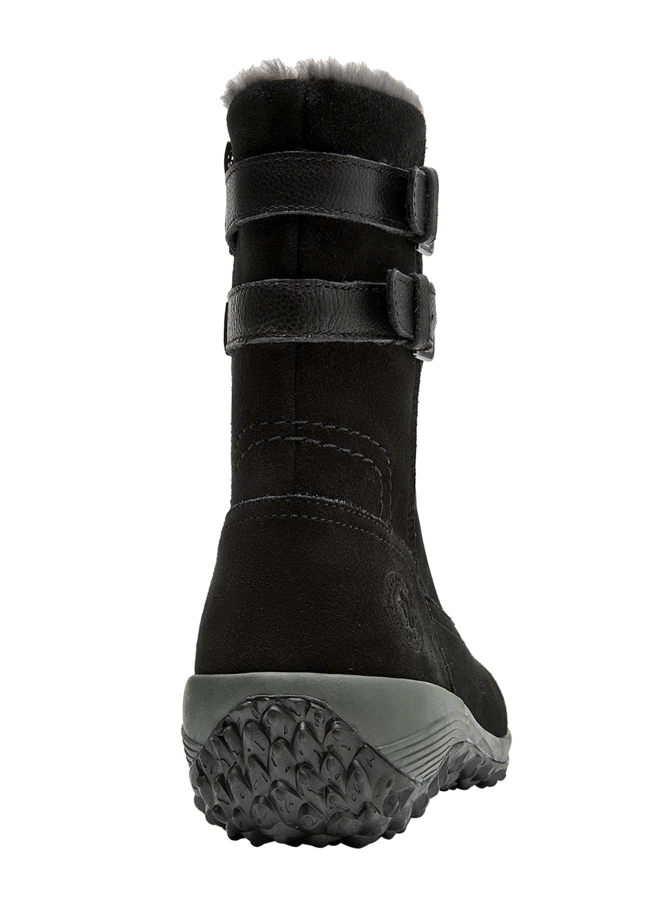 Bota Corta Doble Hebilla Cuero Mujer-4