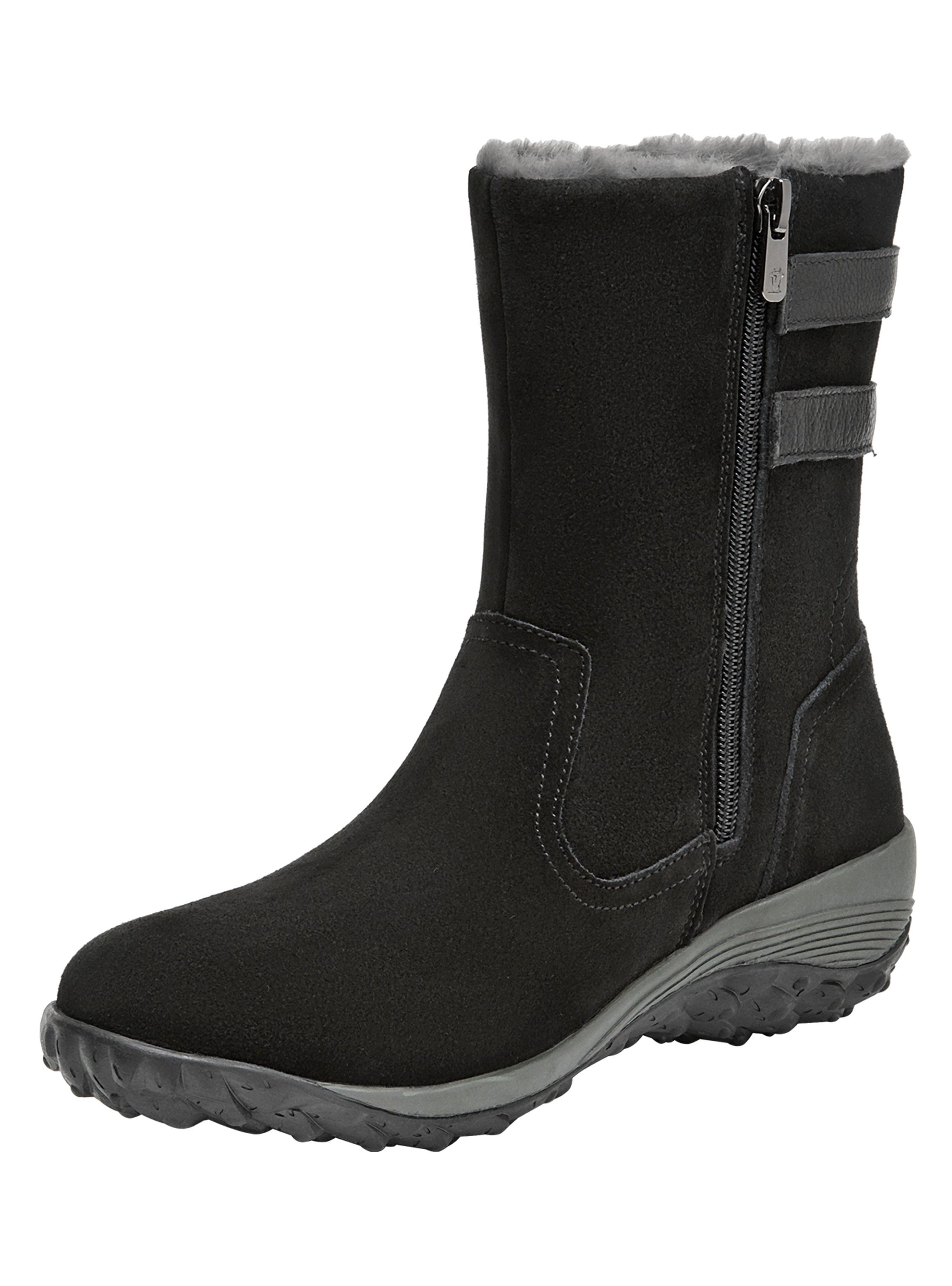 Bota Corta Doble Hebilla Cuero Mujer-2