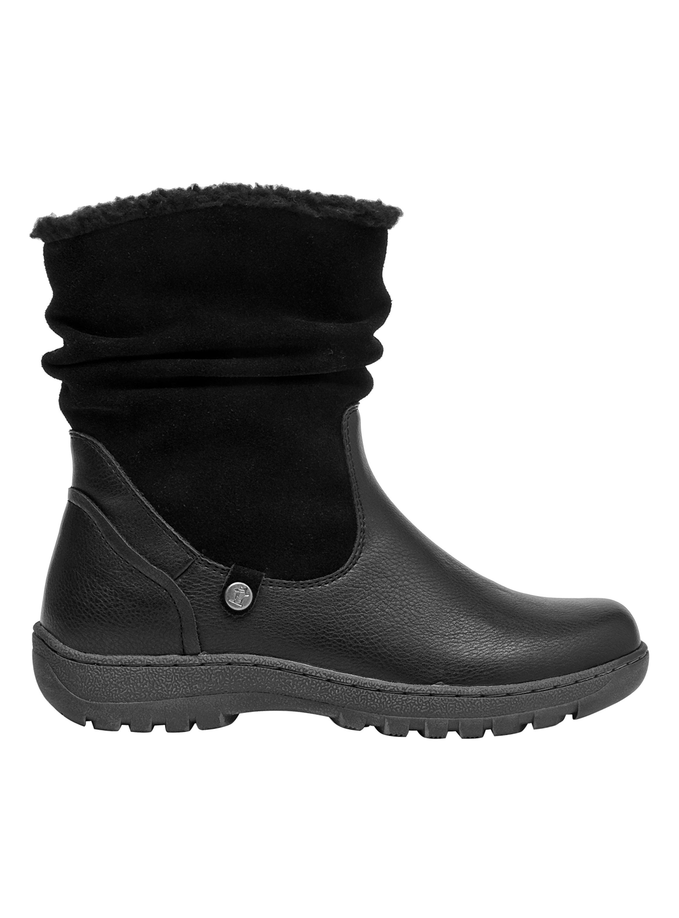 Bota Baja Arrugada Cuero Mujer-0