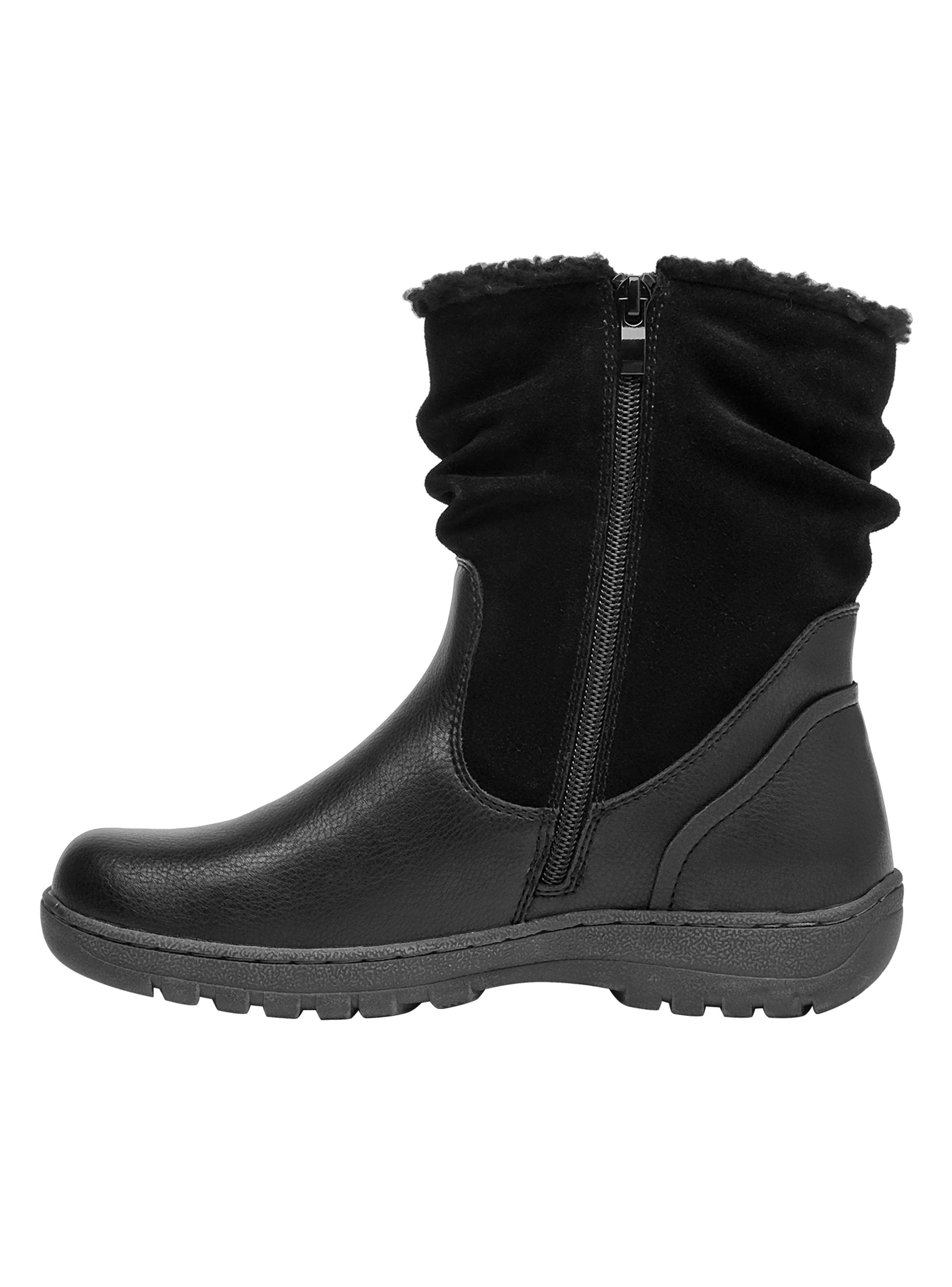 Bota Baja Arrugada Cuero Mujer-3