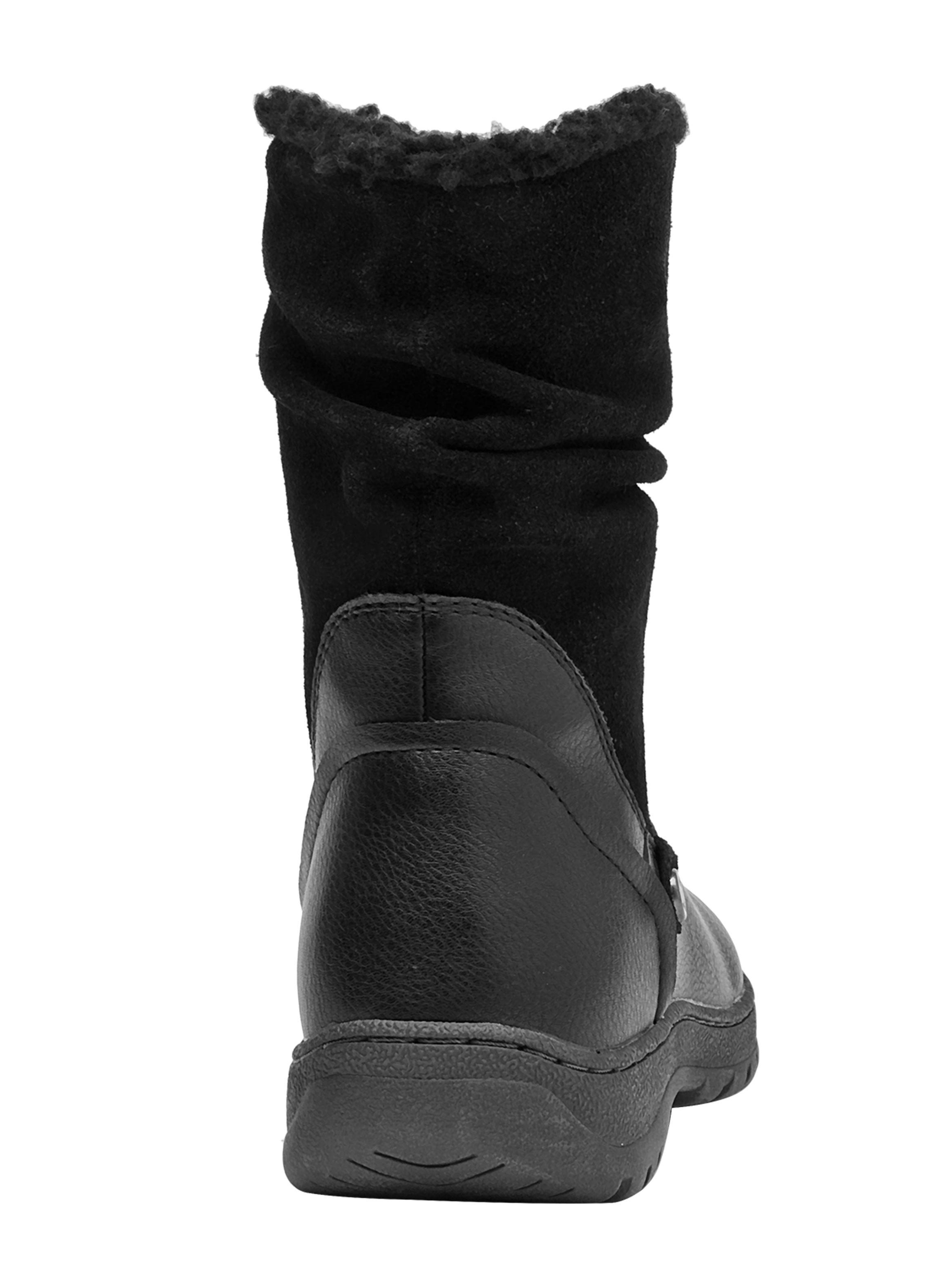 Bota Baja Arrugada Cuero Mujer-4