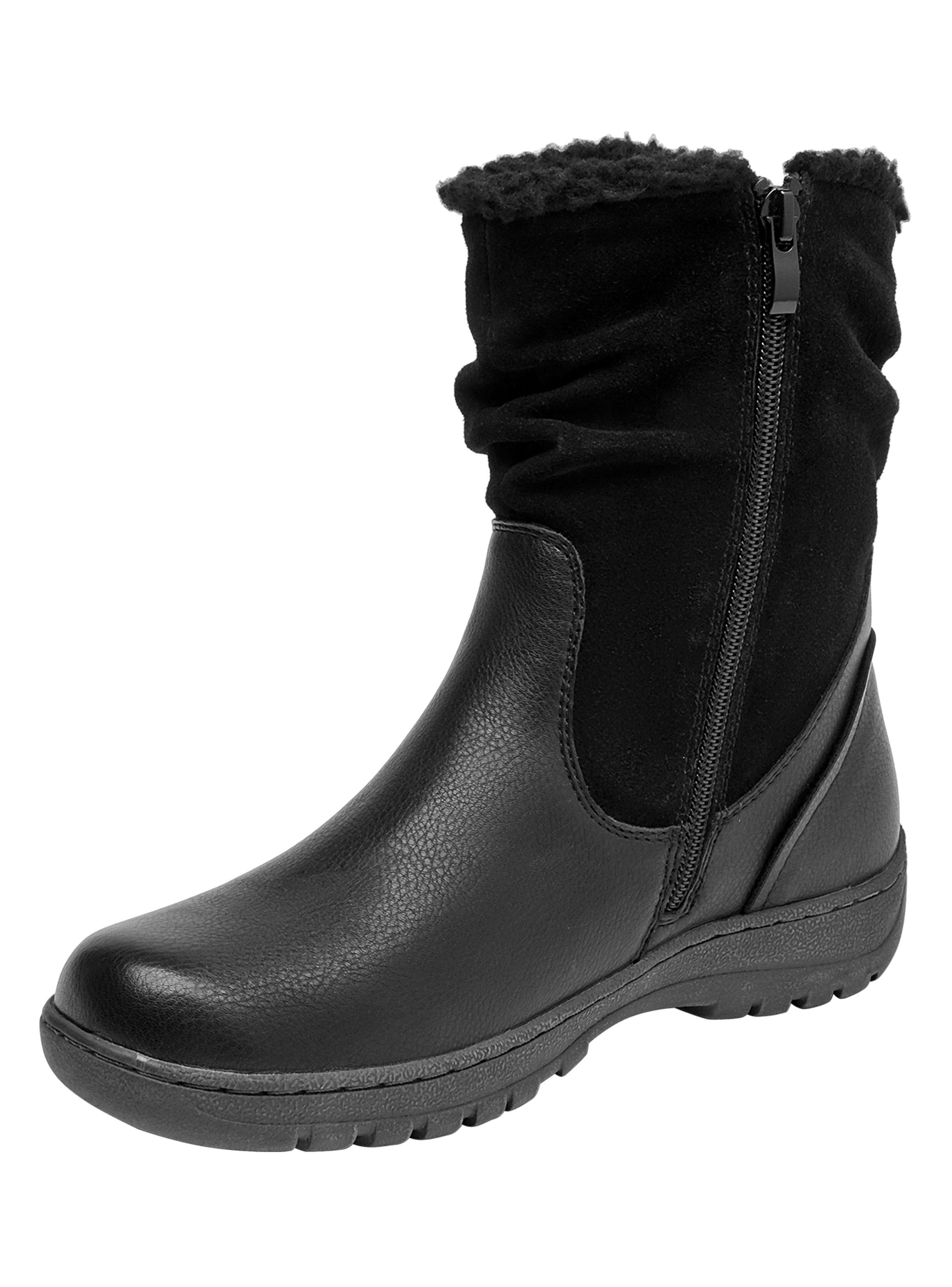 Bota Baja Arrugada Cuero Mujer-2