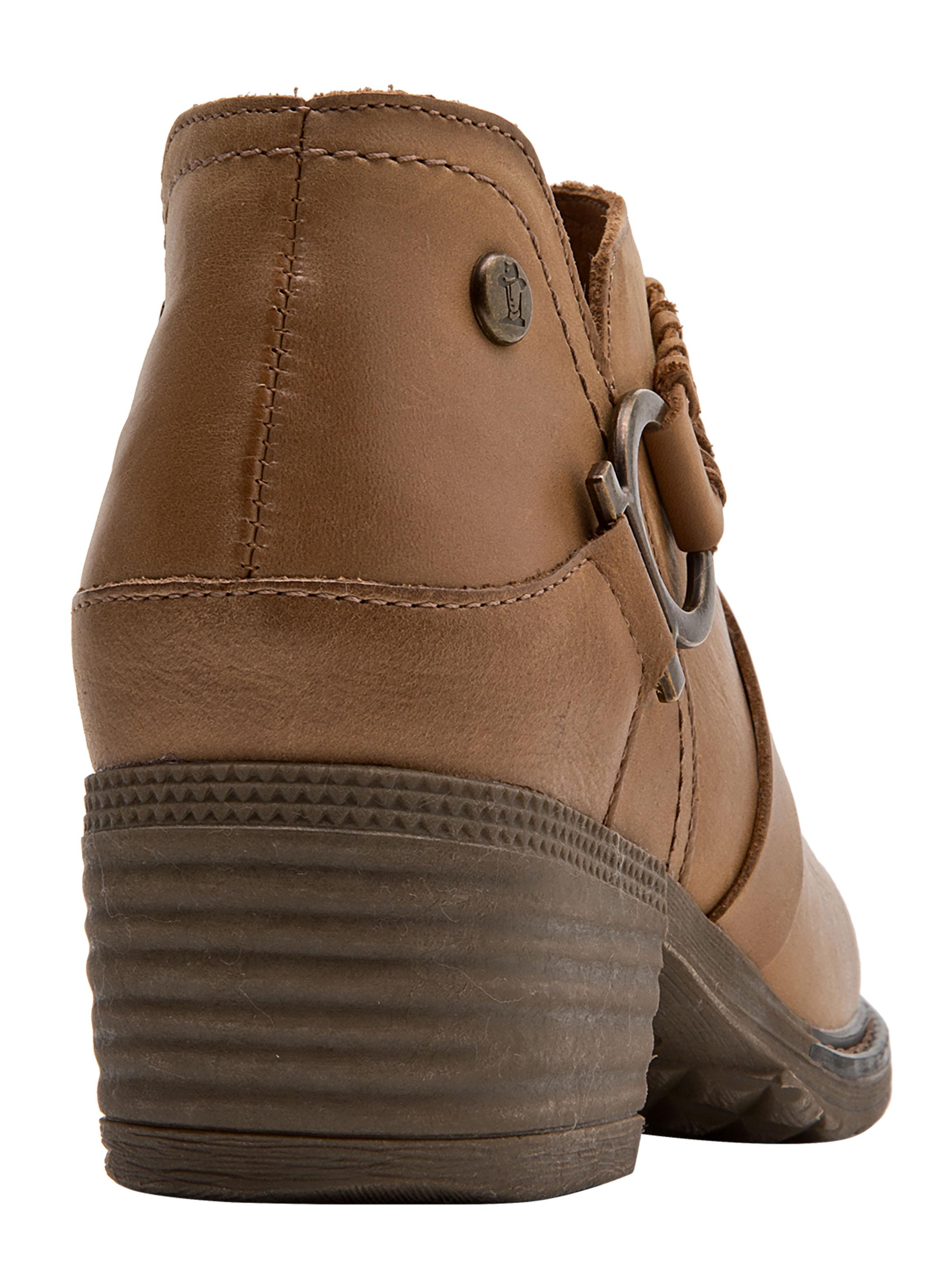 Botín Caña Corta Detalle Hebilla Circular Mujer-4