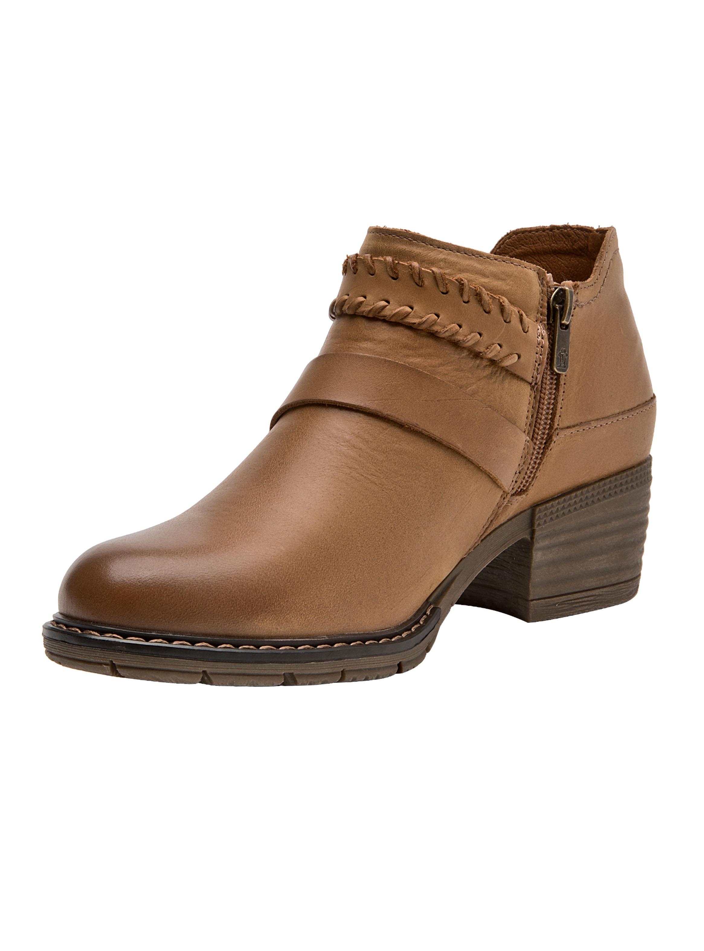 Botín Caña Corta Detalle Hebilla Circular Mujer-3