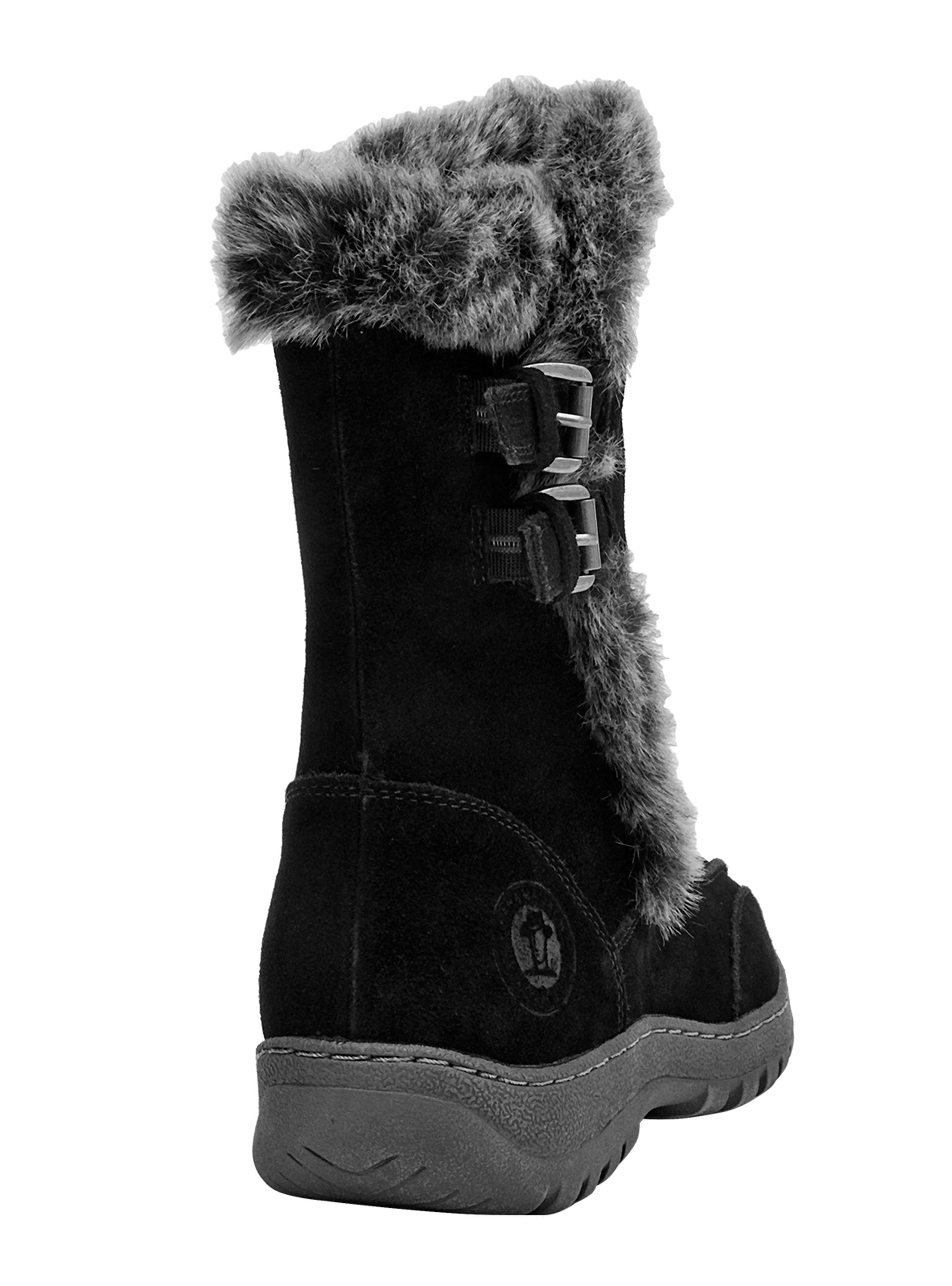 Botín Detalle Pelo con Dos Hebilla Cuero Mujer-4