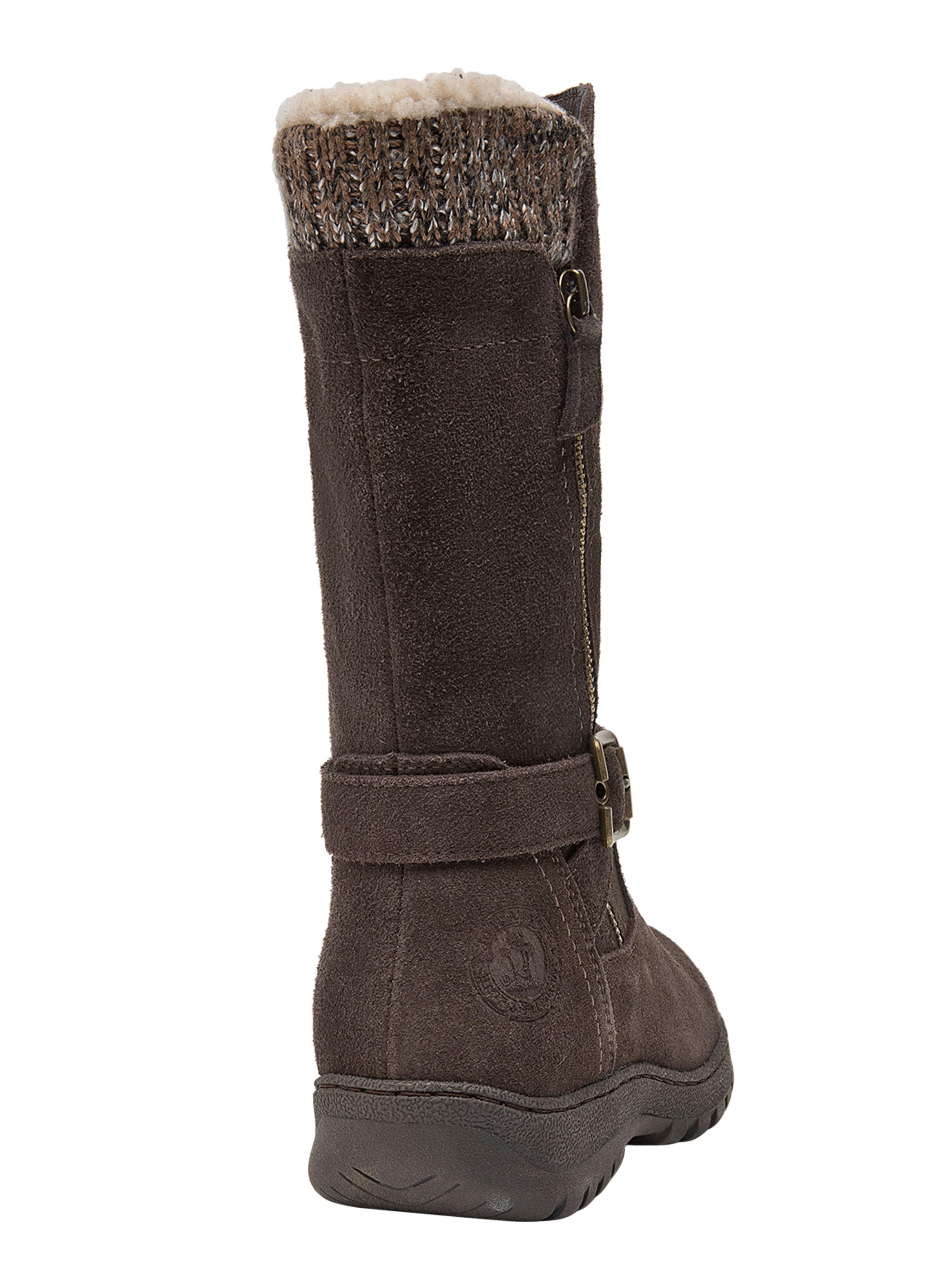 Bota Correa Cruzada con Hebilla y Cierre Cuero Mujer-4