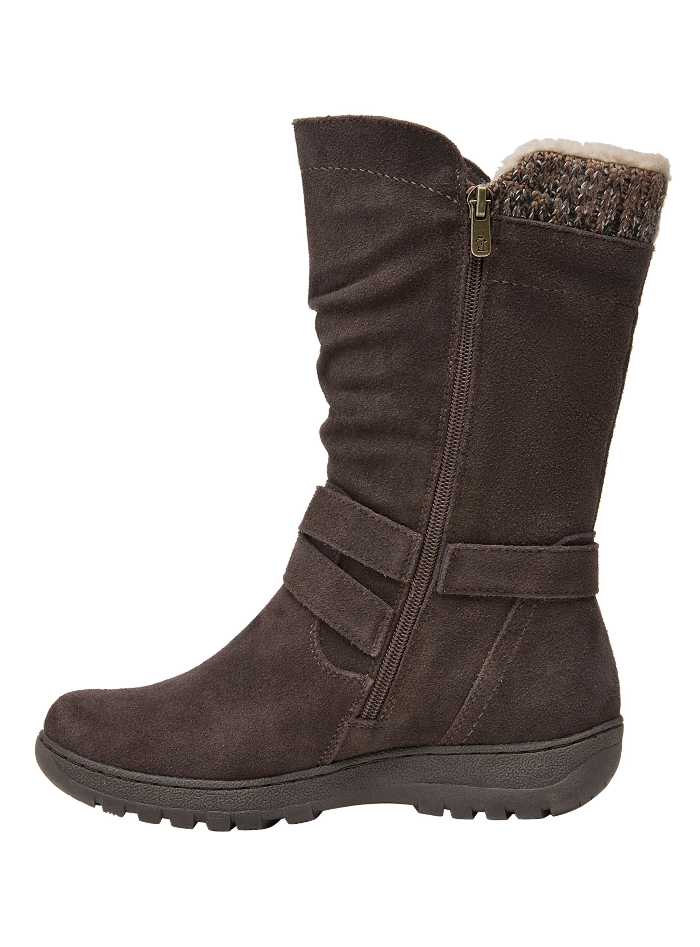 Bota Correa Cruzada con Hebilla y Cierre Cuero Mujer-2