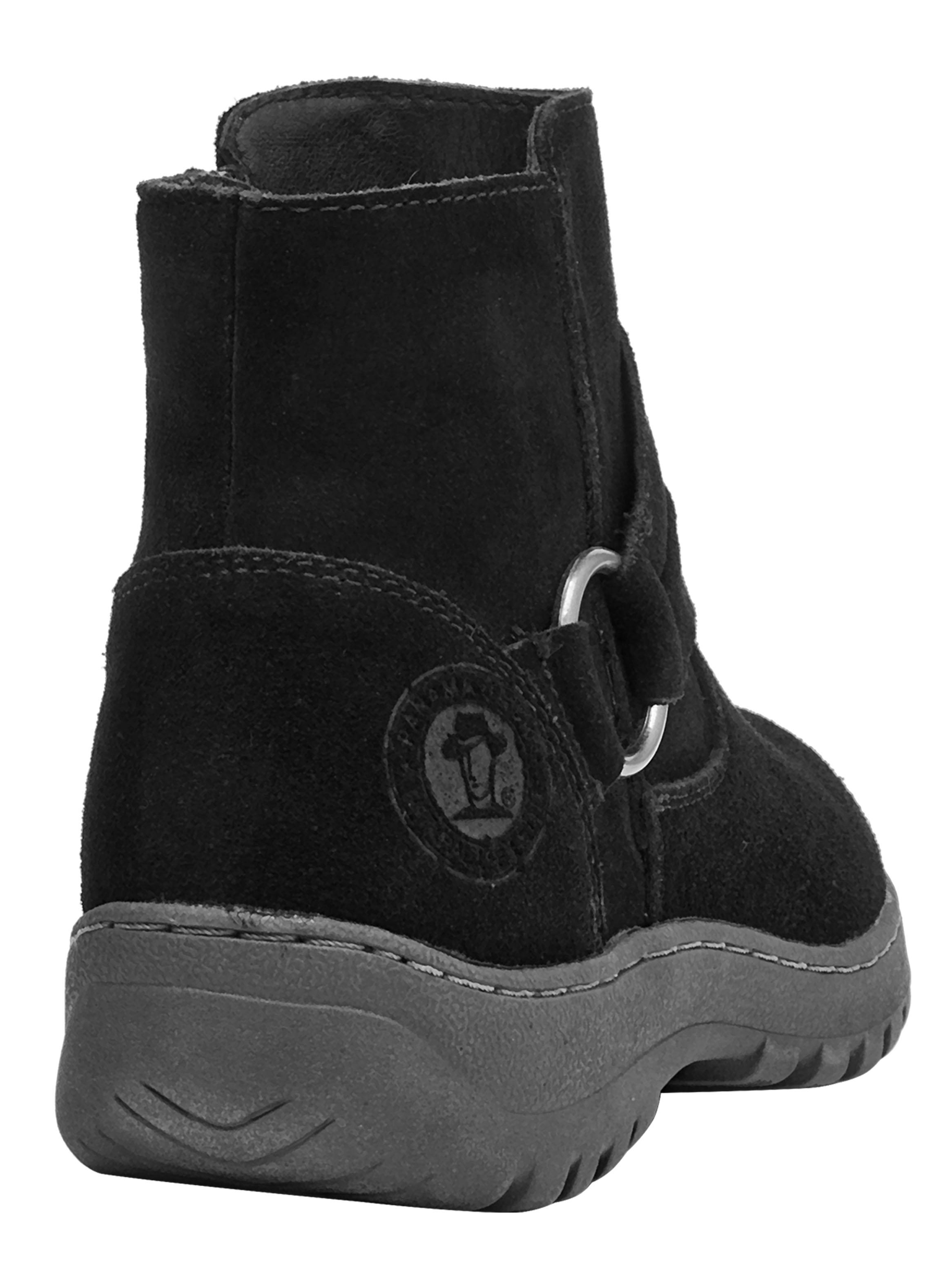 Botín Hebilla Circular Cuero Mujer-4