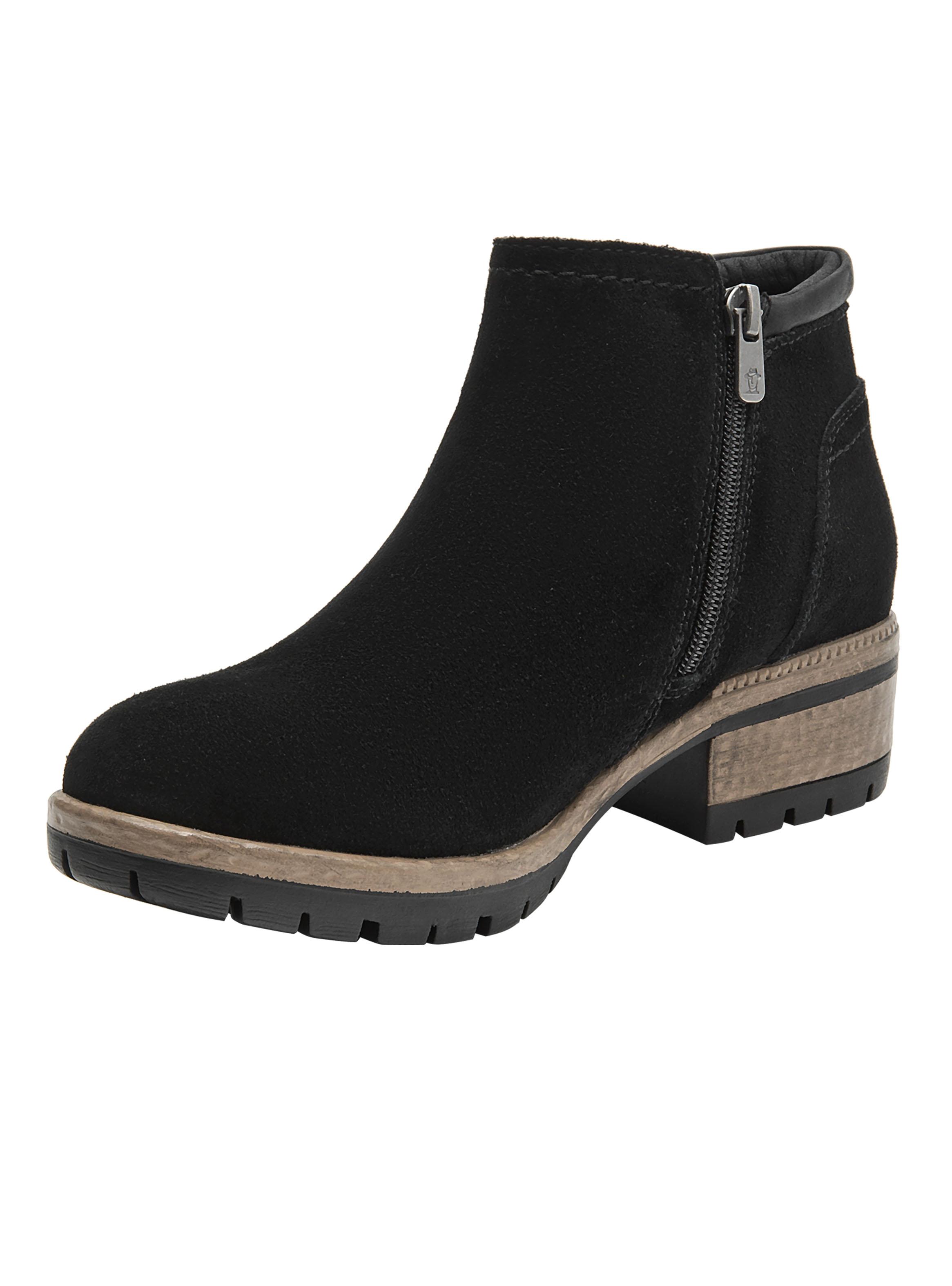 Botín con Taco Cuadrado Cuero Mujer-2