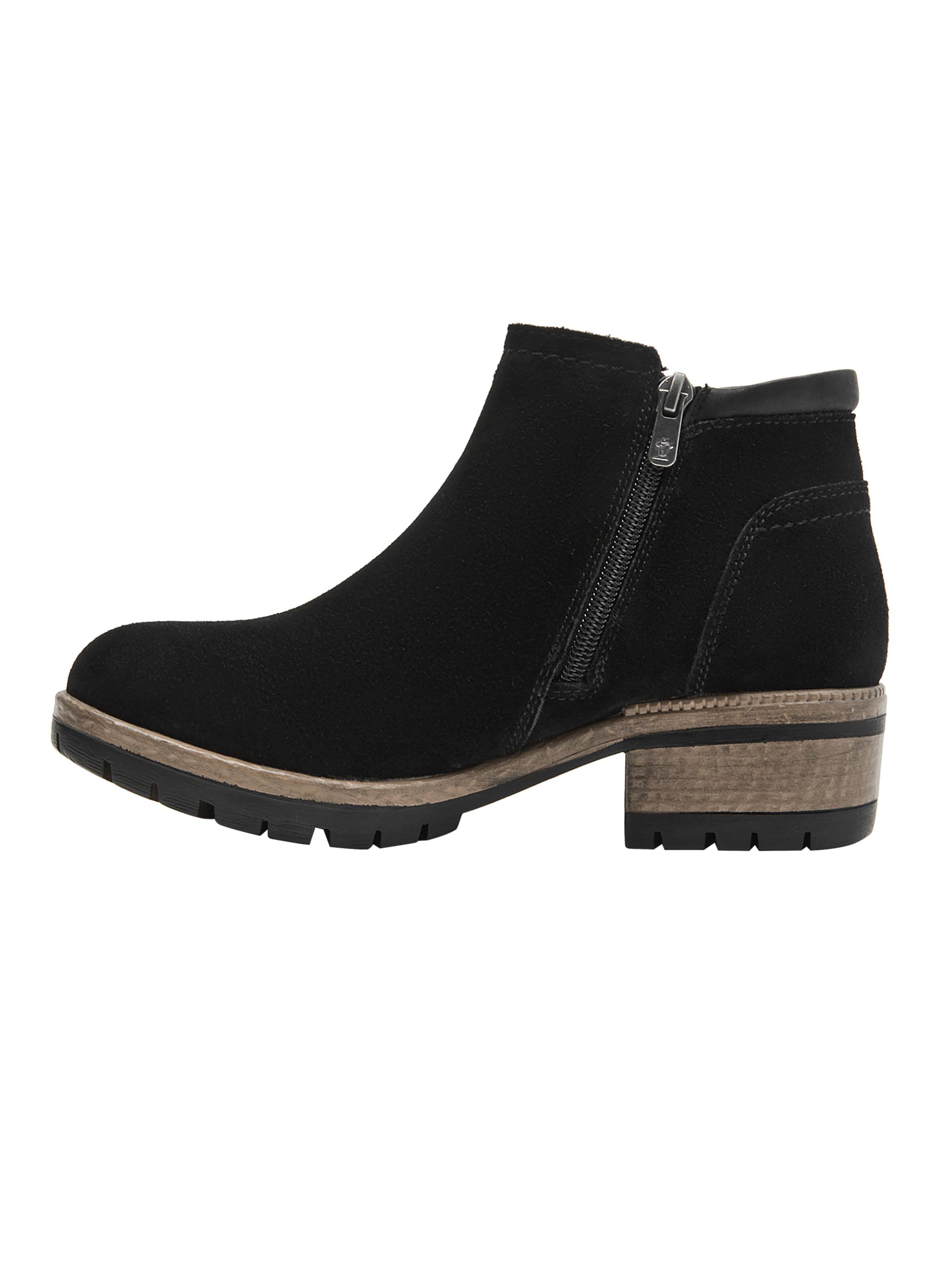 Botín con Taco Cuadrado Cuero Mujer-3