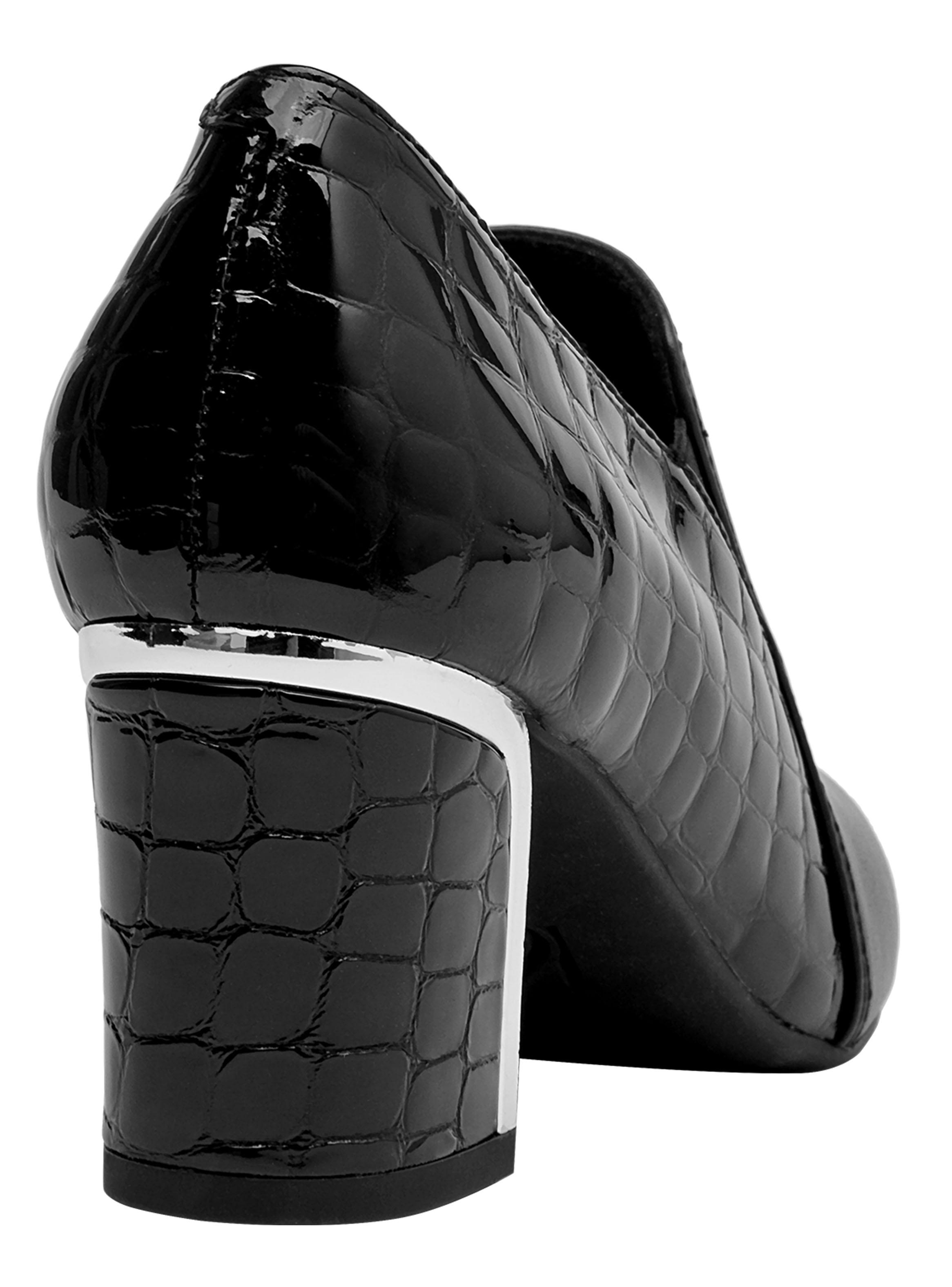 Zapato Casual Mujer Texturizado Cuero y Taco Cuadrado-4