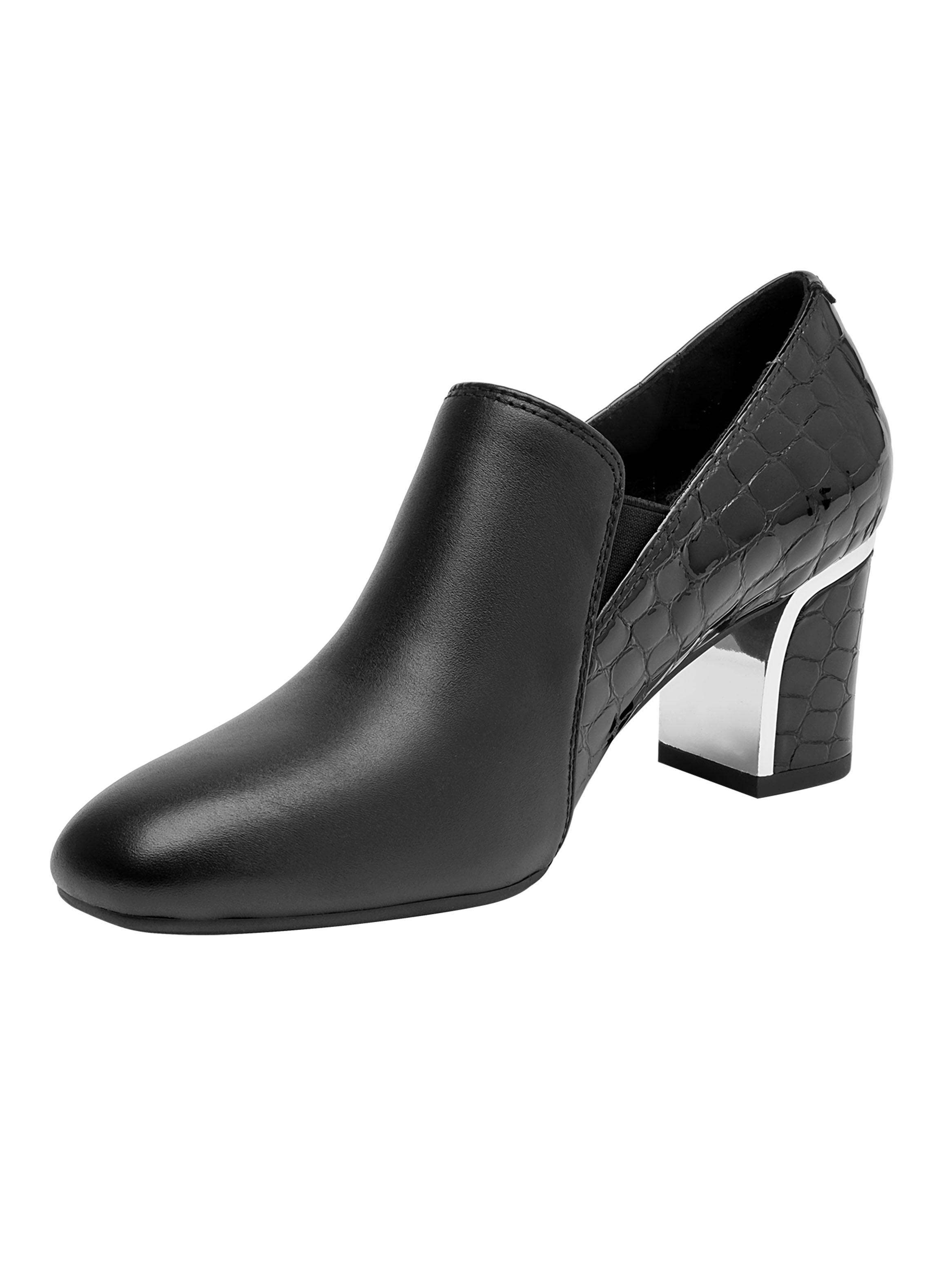 Zapato Casual Mujer Texturizado Cuero y Taco Cuadrado-2