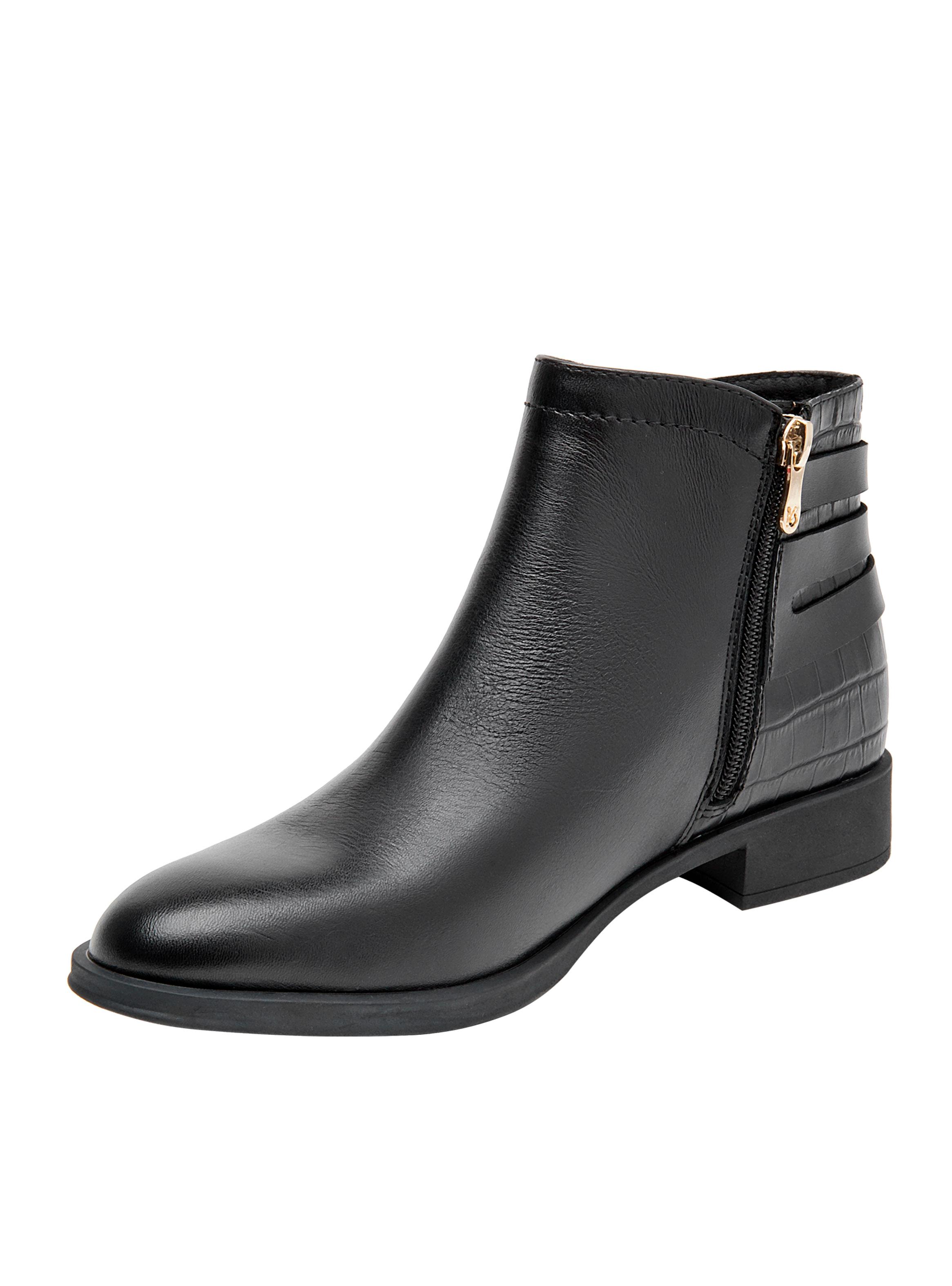 Botín Detalle Texturizado y Liso Mujer-3