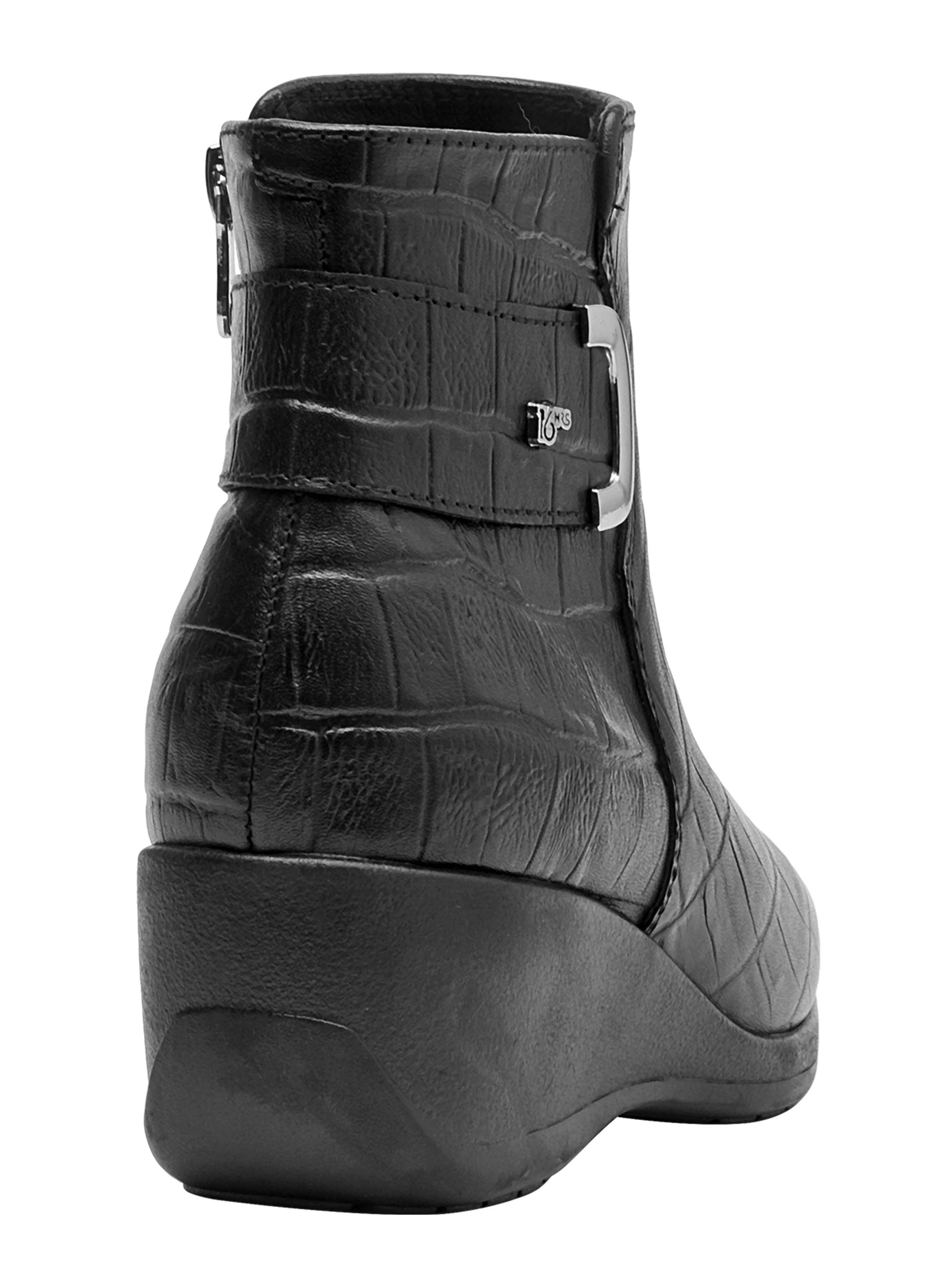 Botín Texturado Cuero Mujer Taco Chino-4