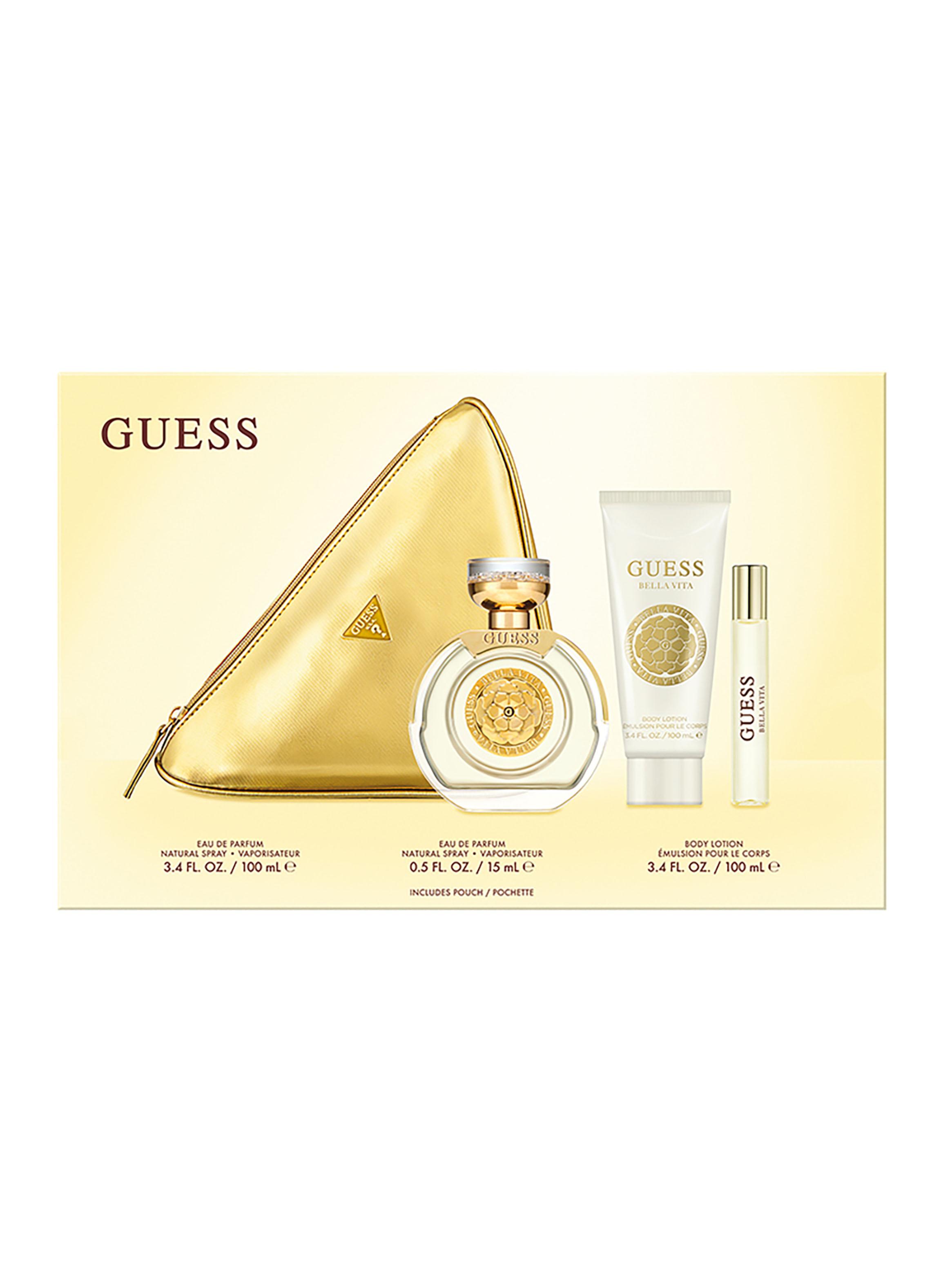 Set Perfume Bella Vita EDP Mujer 100ml + Body Lotion 100ml + Travel Size 15ml + Pouch Guess-1