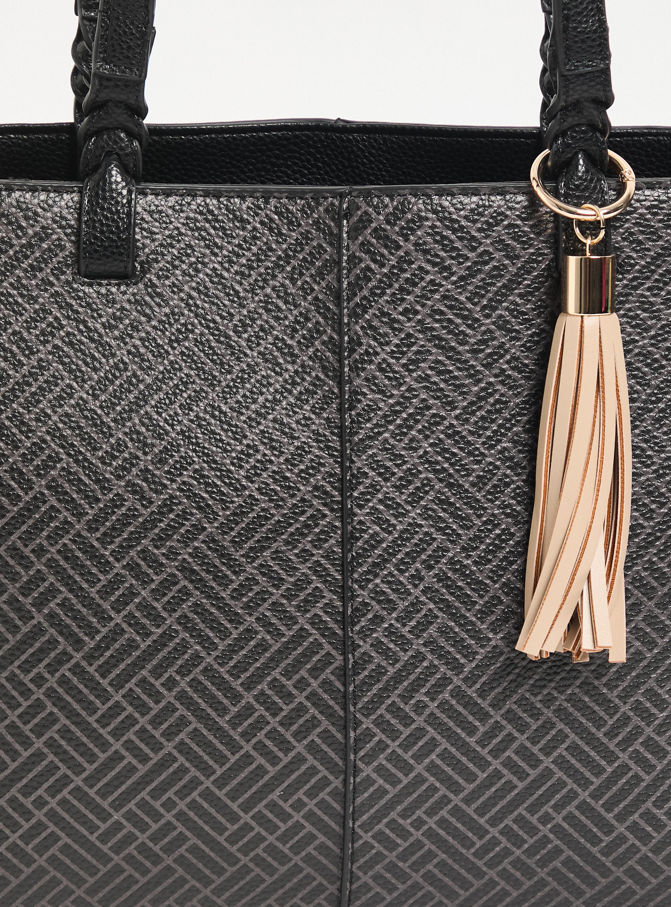 Cartera de Hombro Totebag con Tassel Decorativo-4