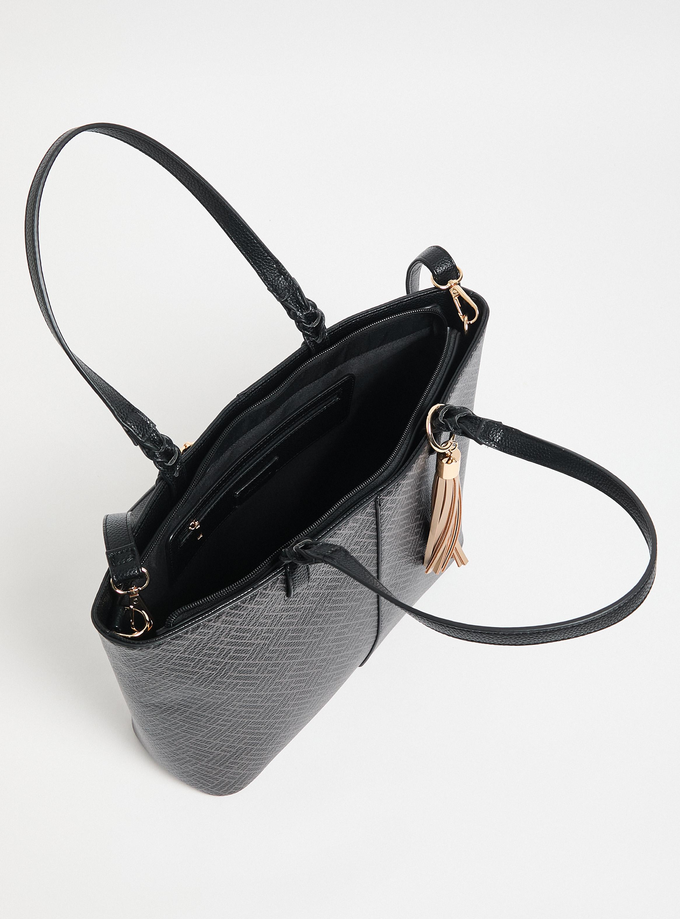 Cartera de Hombro Totebag con Tassel Decorativo-3