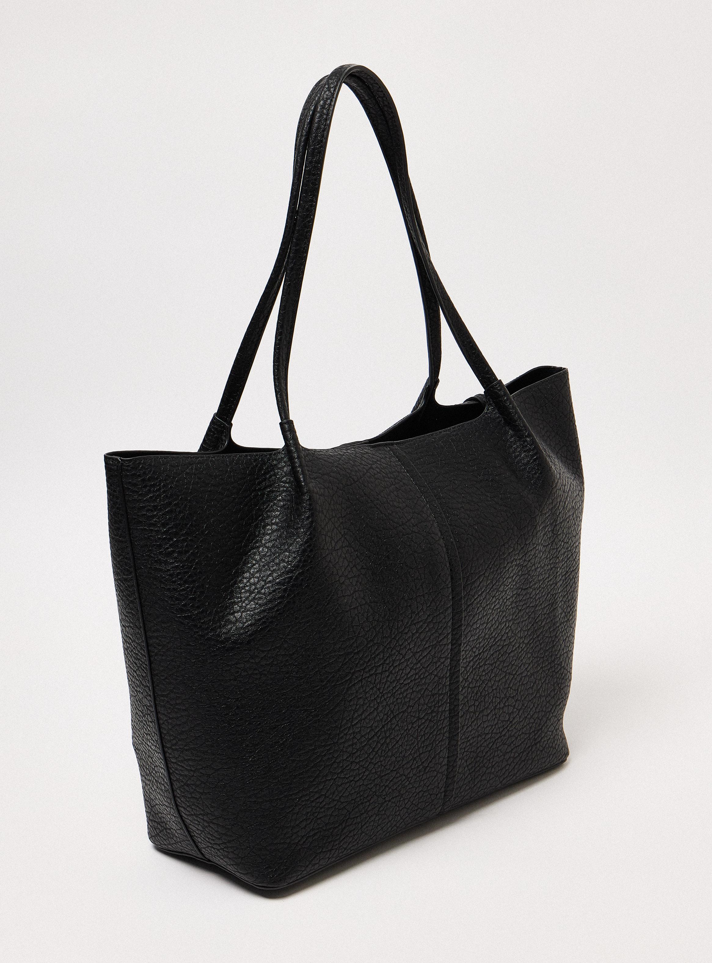 Cartera de Hombro Totebag Textura Grano con Monedero-3