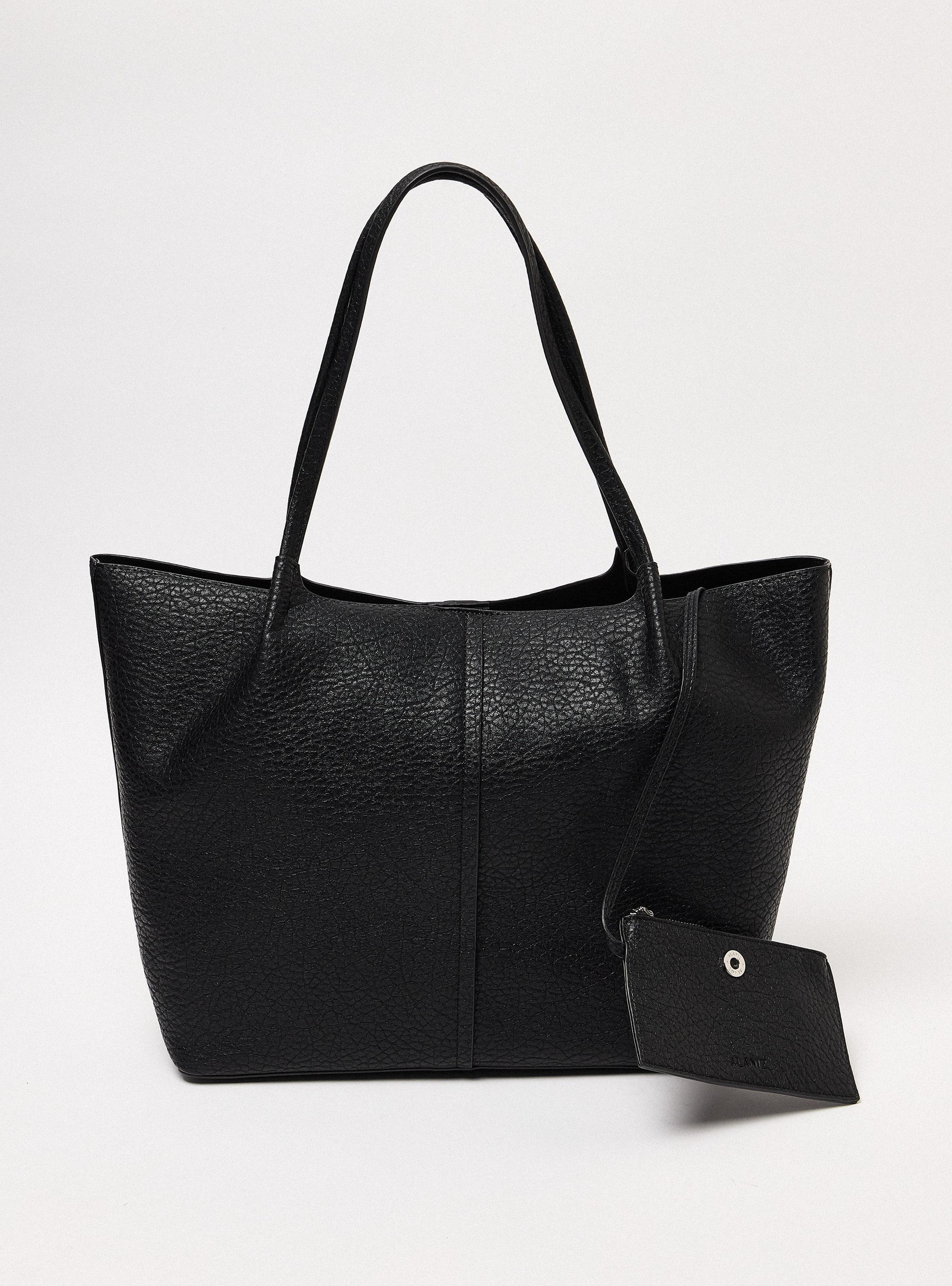 Cartera de Hombro Totebag Textura Grano con Monedero-2