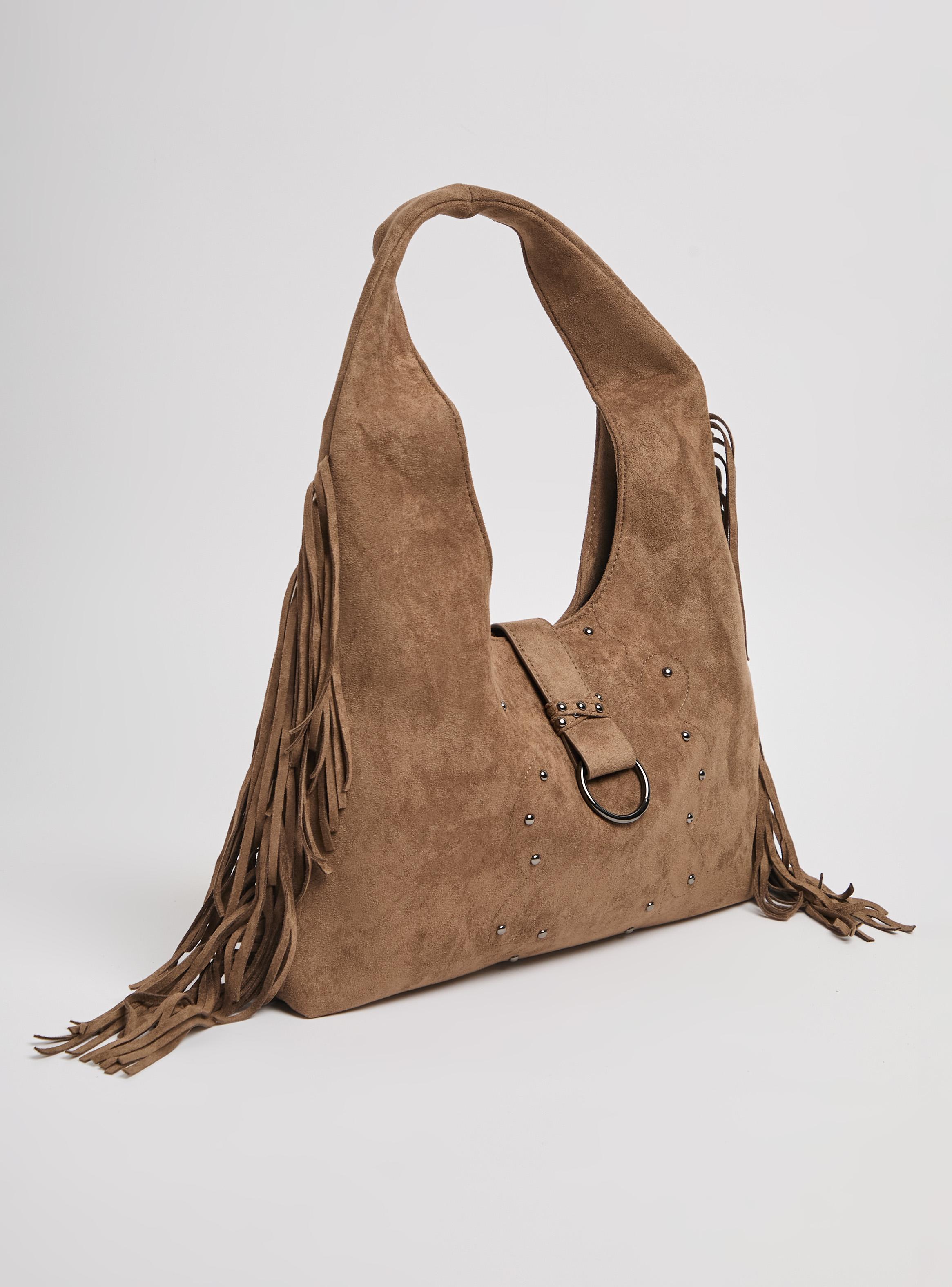 Cartera de Hombro Flecos y Detalles Metálicos-2