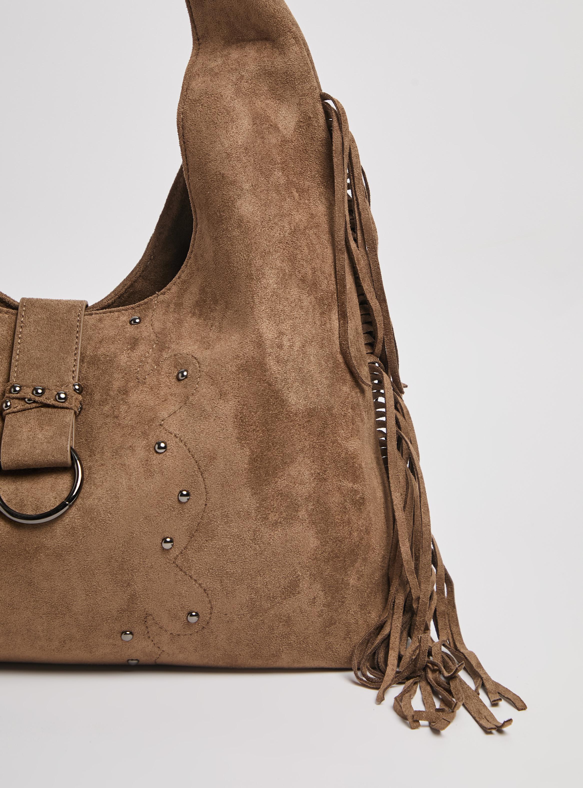 Cartera de Hombro Flecos y Detalles Metálicos-5