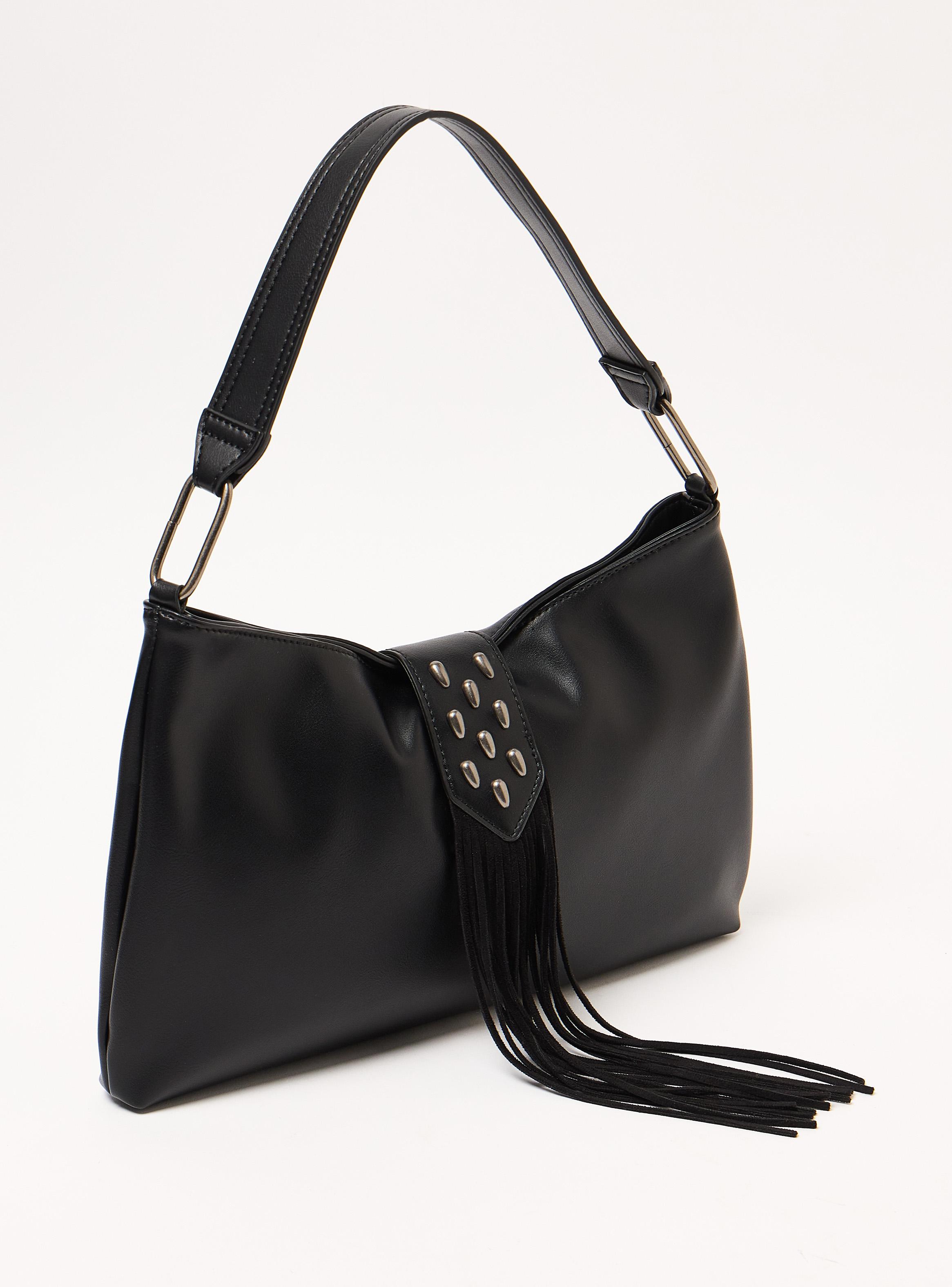 Cartera de Hombro Detalle Tachas y Flecos-3