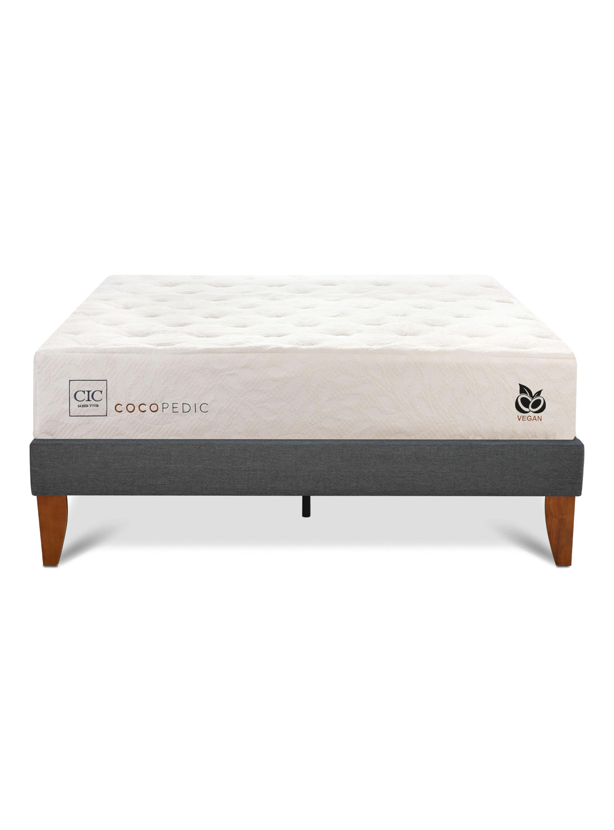 Cama Europea Box Cocopedic 2 Plazas + Base Europea Curve-2