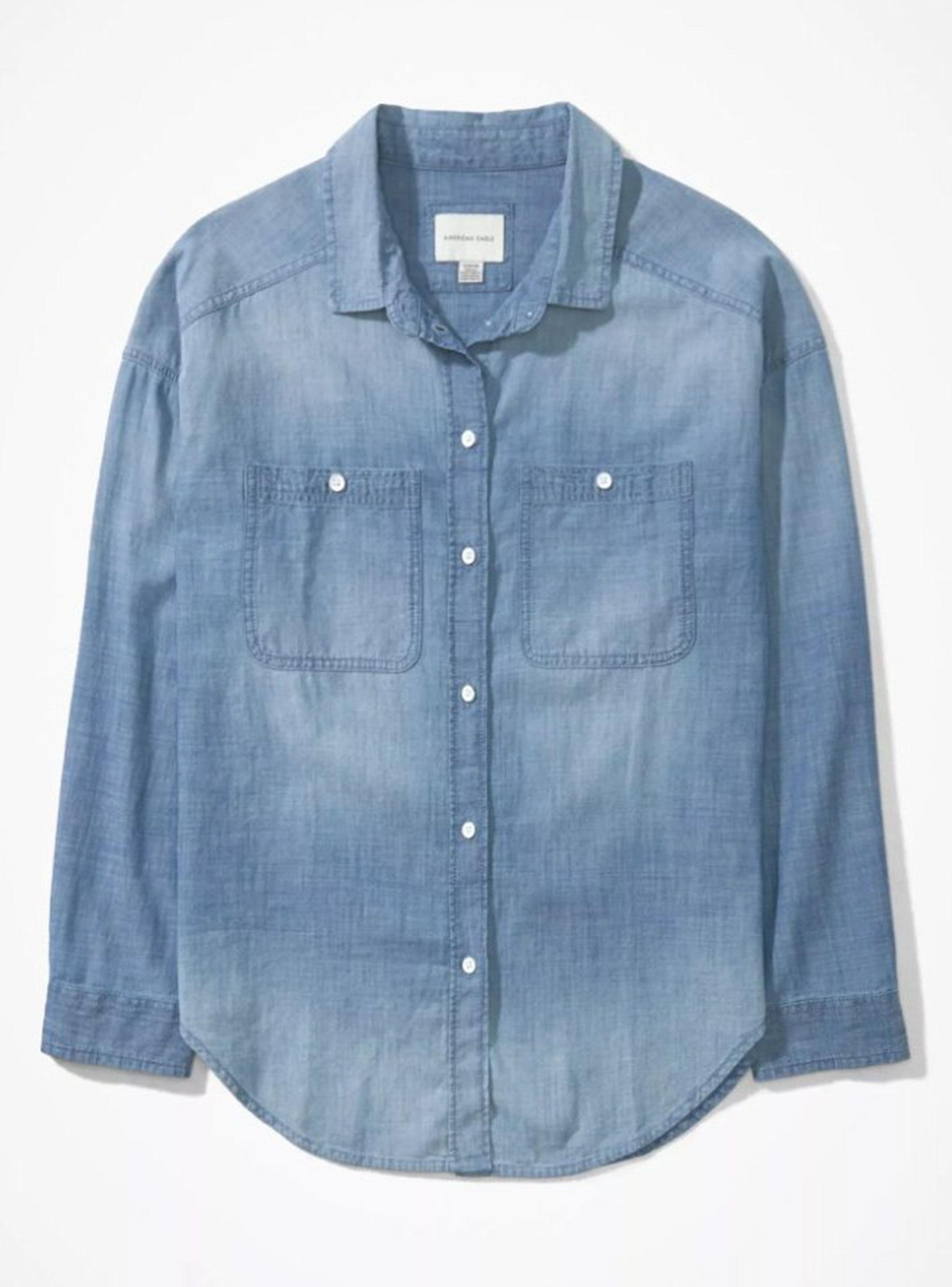 Camisa AE Denim Botones y Bolsillos-2