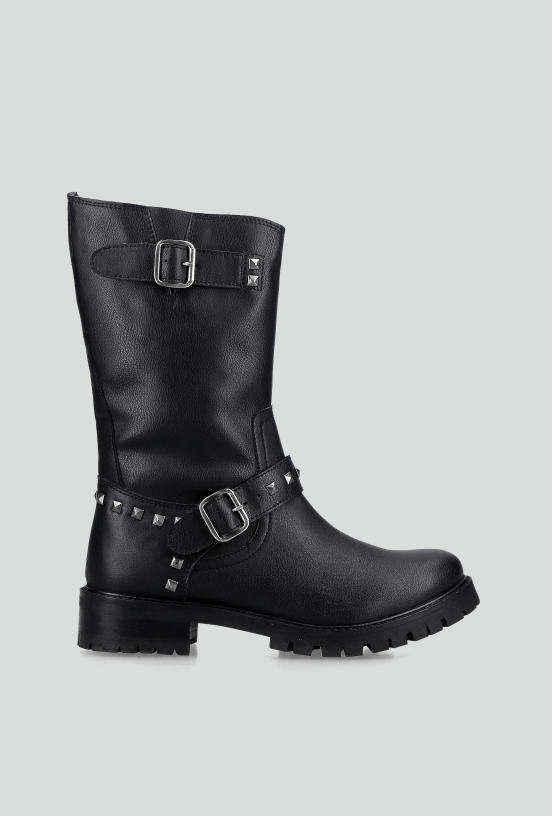 Bota Cuero Tachas Mujer-4