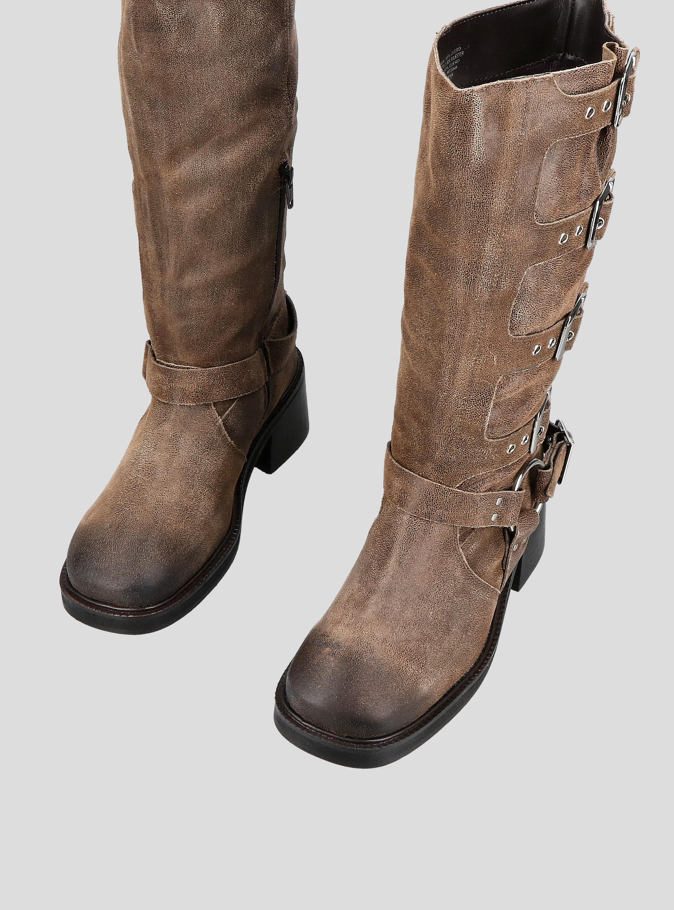 Bota Biker Cuero Mujer-2