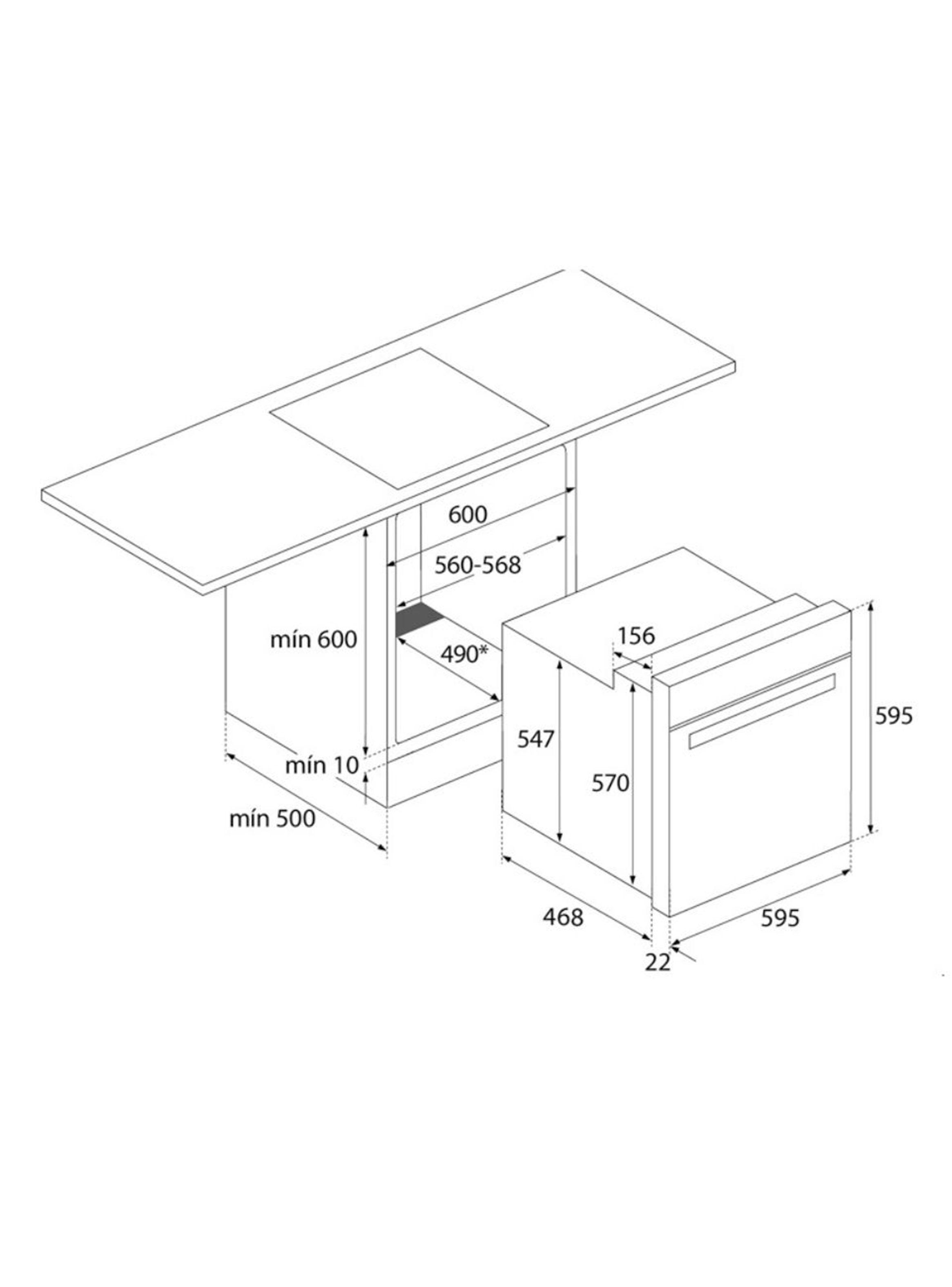 Horno Empotrable 63 Litros TO53SS Inox-2