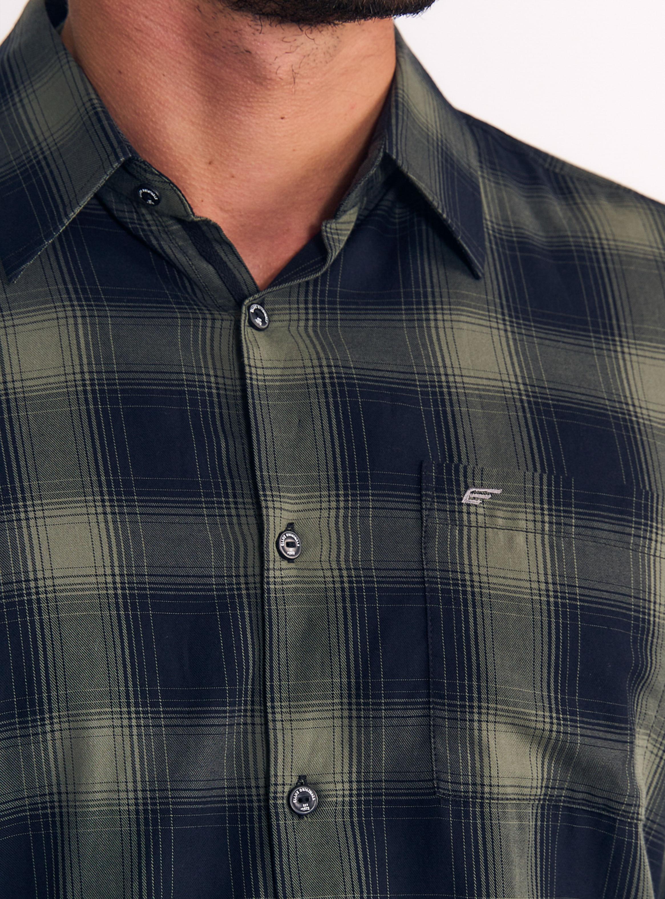 Camisa Regular Cuadro Difuminado-3