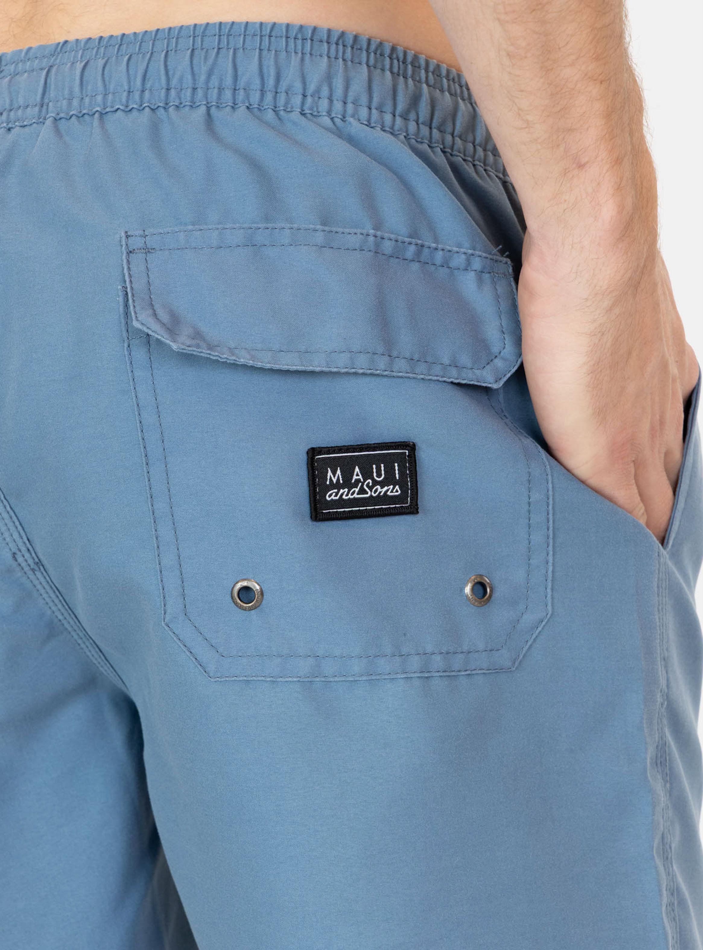 Traje de Bali Estilo Short Liso Navy-2