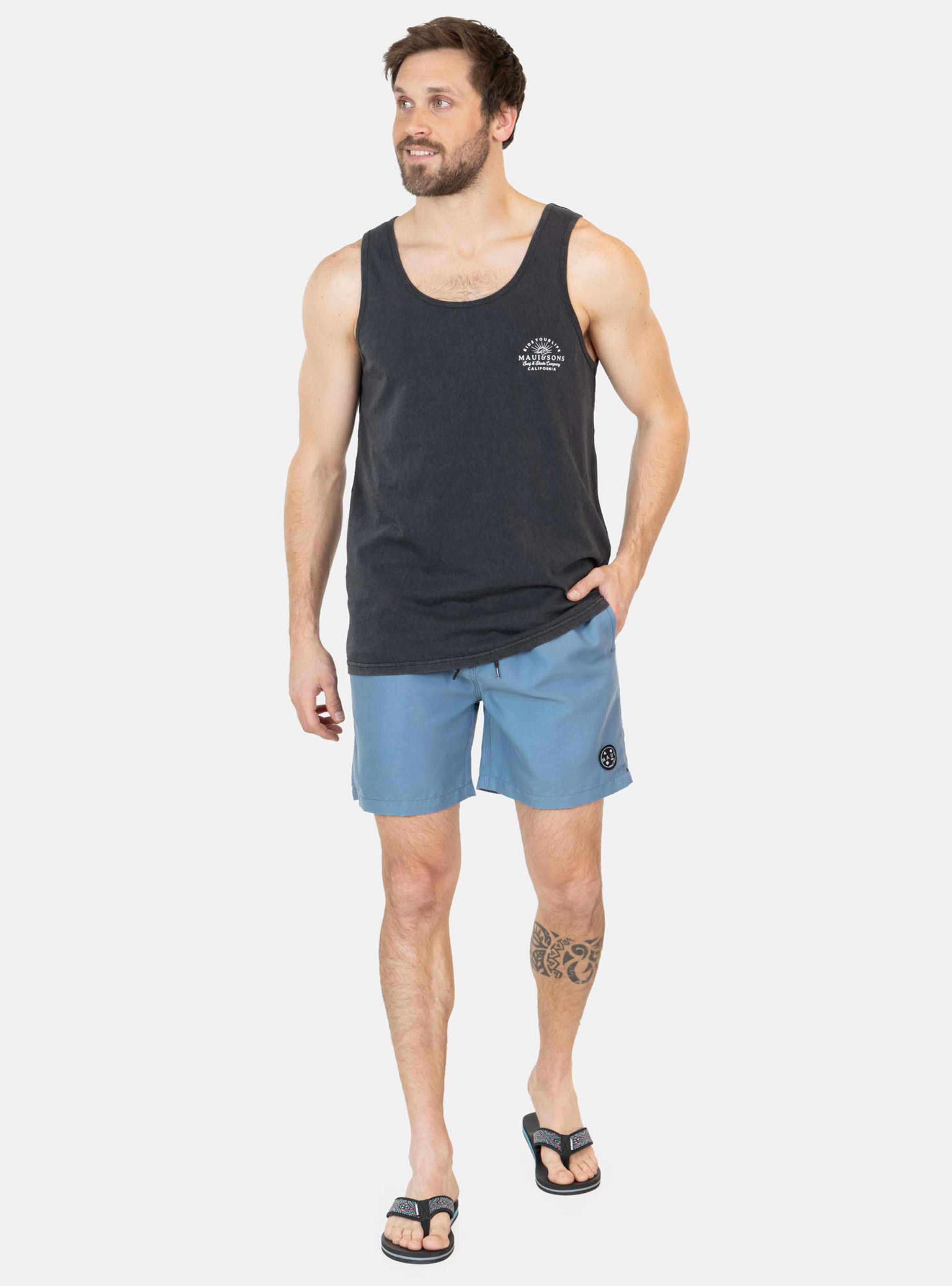 Traje de Bali Estilo Short Liso Navy-3